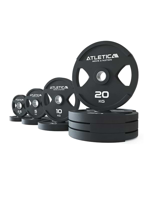 Gewichte Set 115 kg Set Dual-Gripper Plates in 2x2.5kg | 2x5kg | 2x10kg | 4x20kg | Schadstoffrei mit TÜV REACH Zertifikat