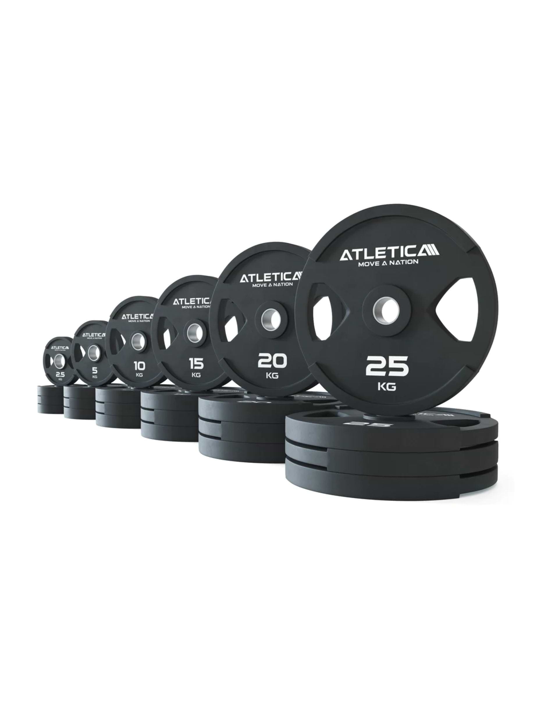 Gewichte Set 310 kg Set Dual-Gripper Plates in 4x2.5kg | 4x5kg | 4x10kg | 4x15kg | 4x20kg | 4x25kg | Schadstoffrei mit TÜV REACH Zertifikat