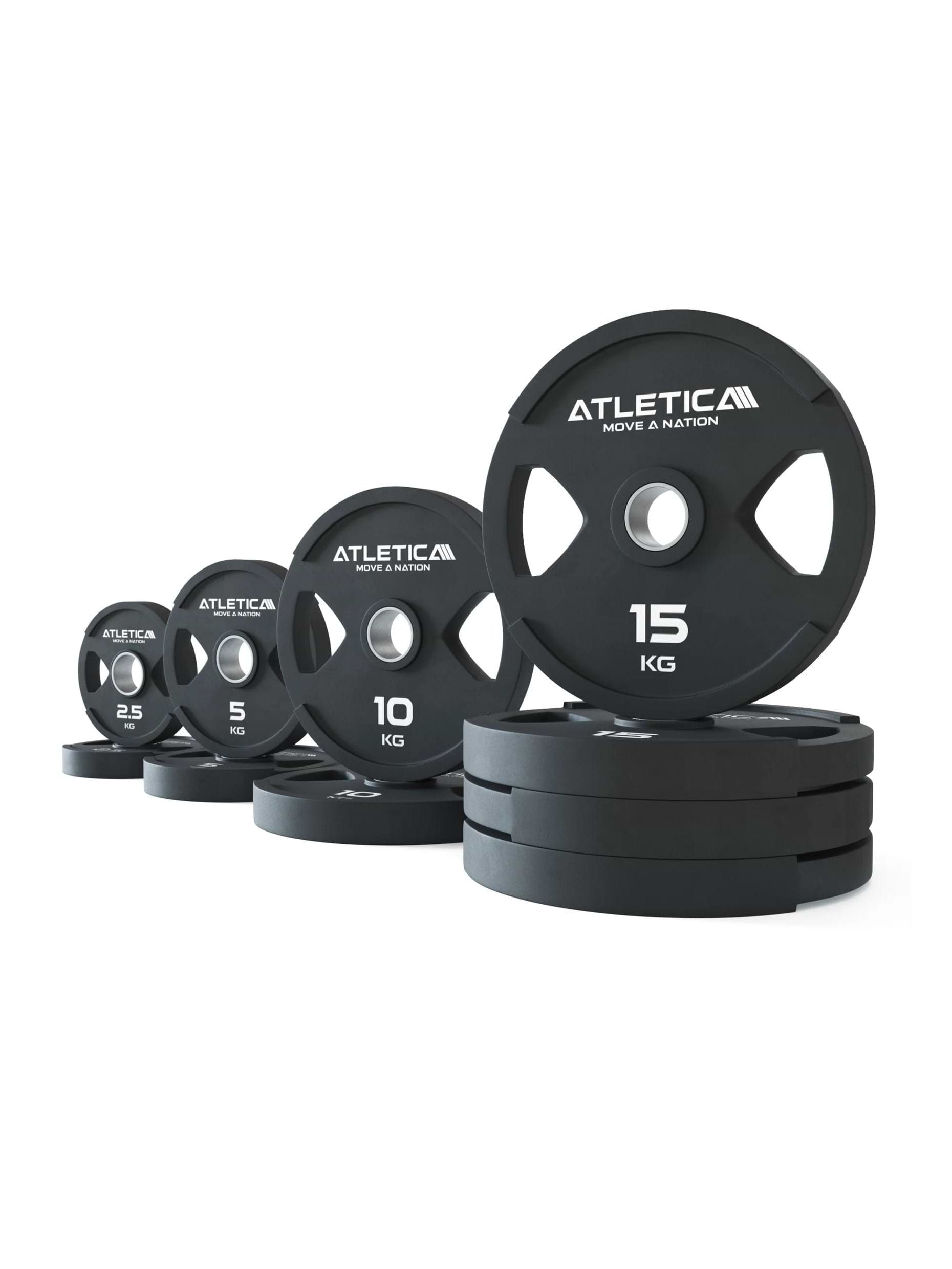 Trainingsscheiben 95kg Set Dual-Gripper Plates in 2x2.5kg | 2x5kg | 2x10kg | 5x15kg | Schadstoffrei mit TÜV REACH Zertifikat