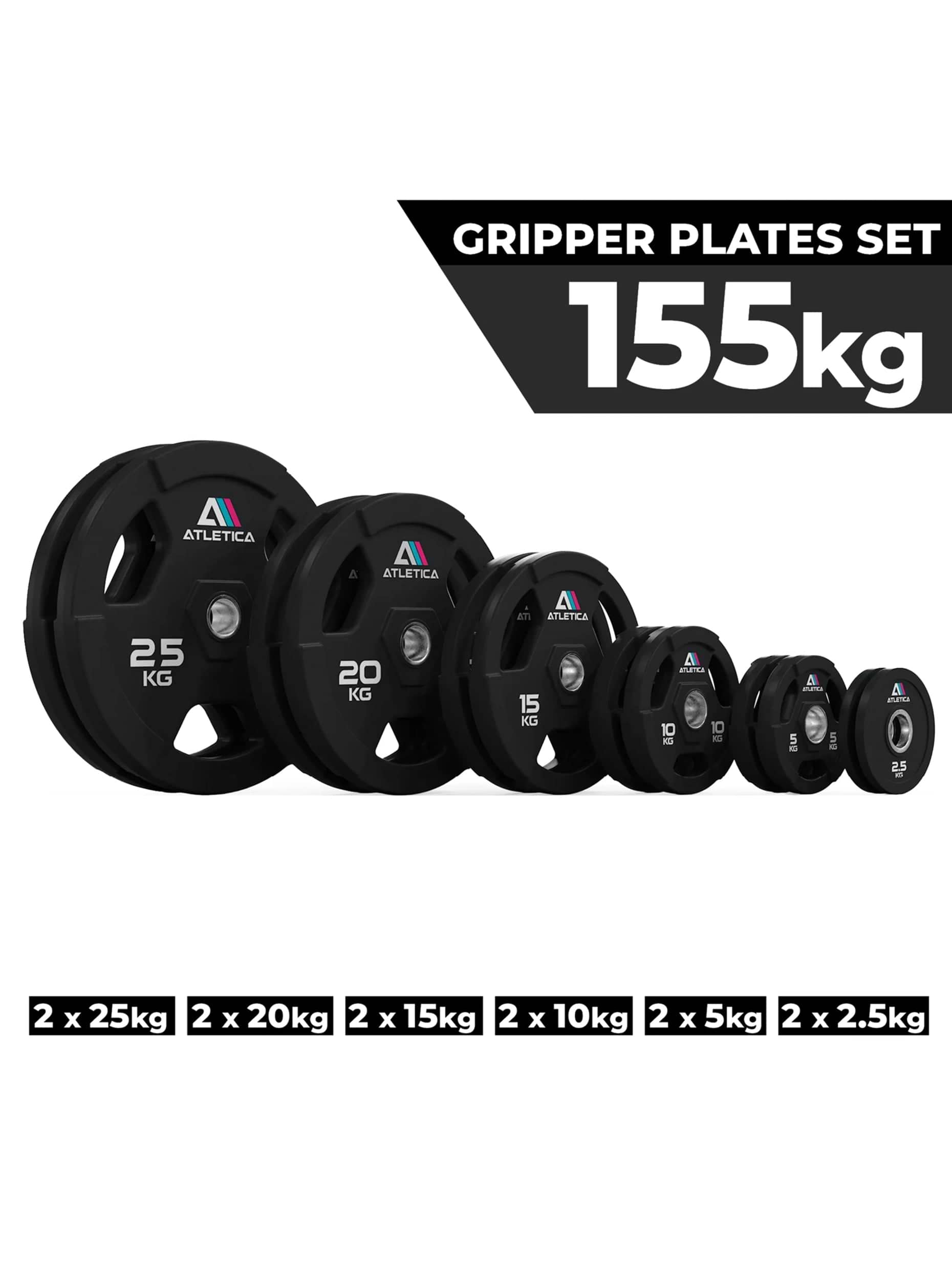 Gewichte Gripper plates: Set 155 kg