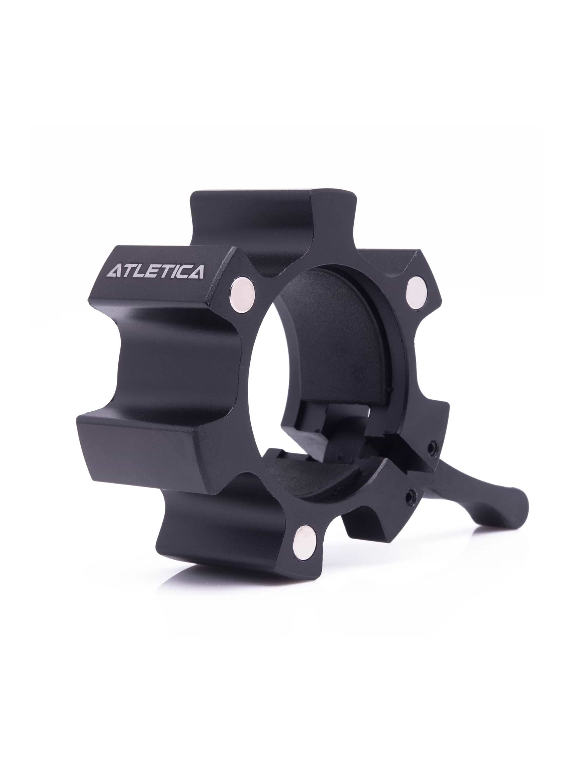 Aluminium Hantelverschlüsse Paarweise | 50 mm | Magnetisch | Gummischutz auf der Innenseite | Hervorragender Halt | #color_schwarz