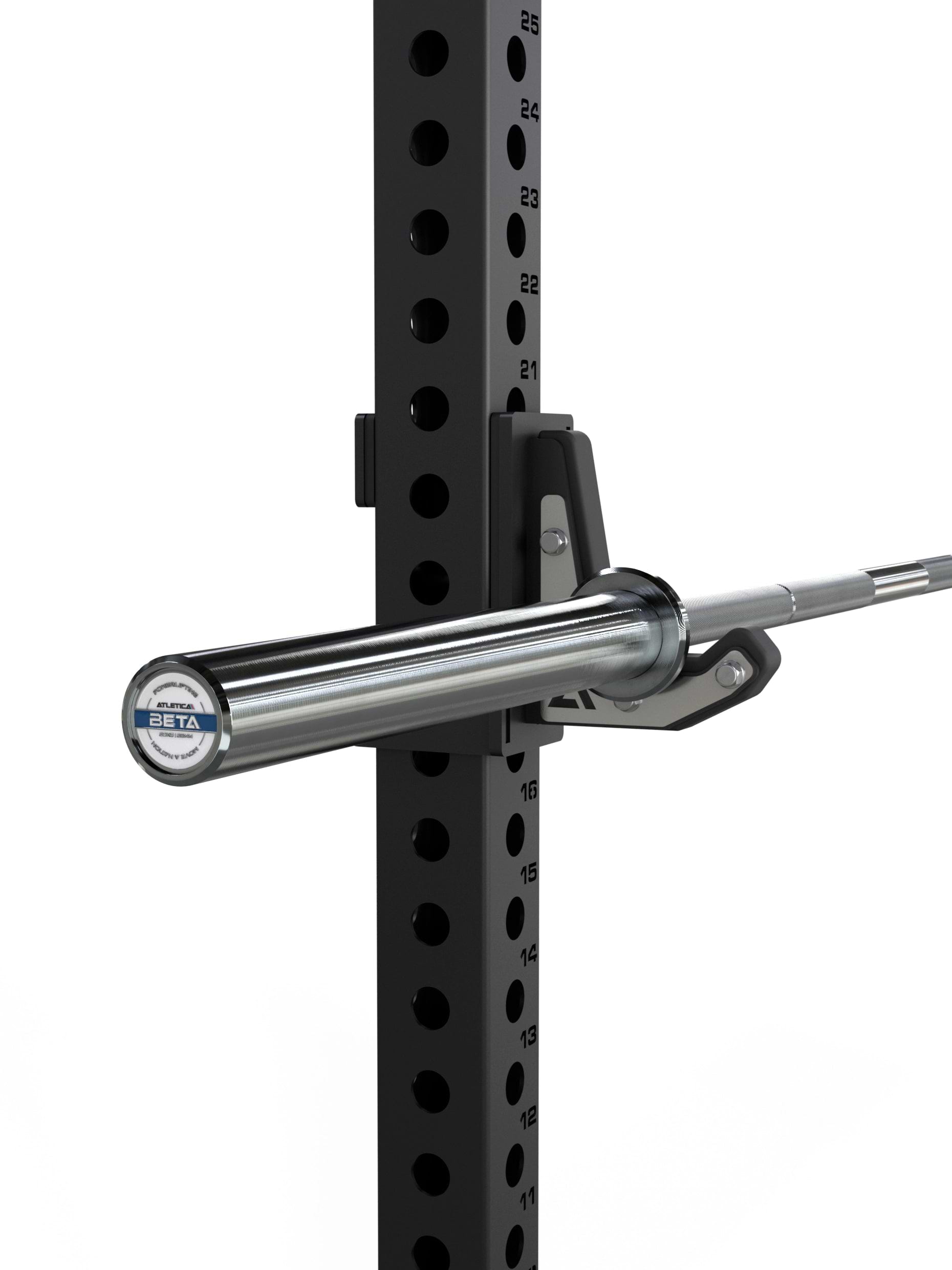 Hantelstangen: Langhantel Beta Powerlifting Langhantel, Entfessele Dein Powerlifting-Potential | 20kg | IPF-Markierung | Chrome / Military Green | 1200kg Belastbarkeit 