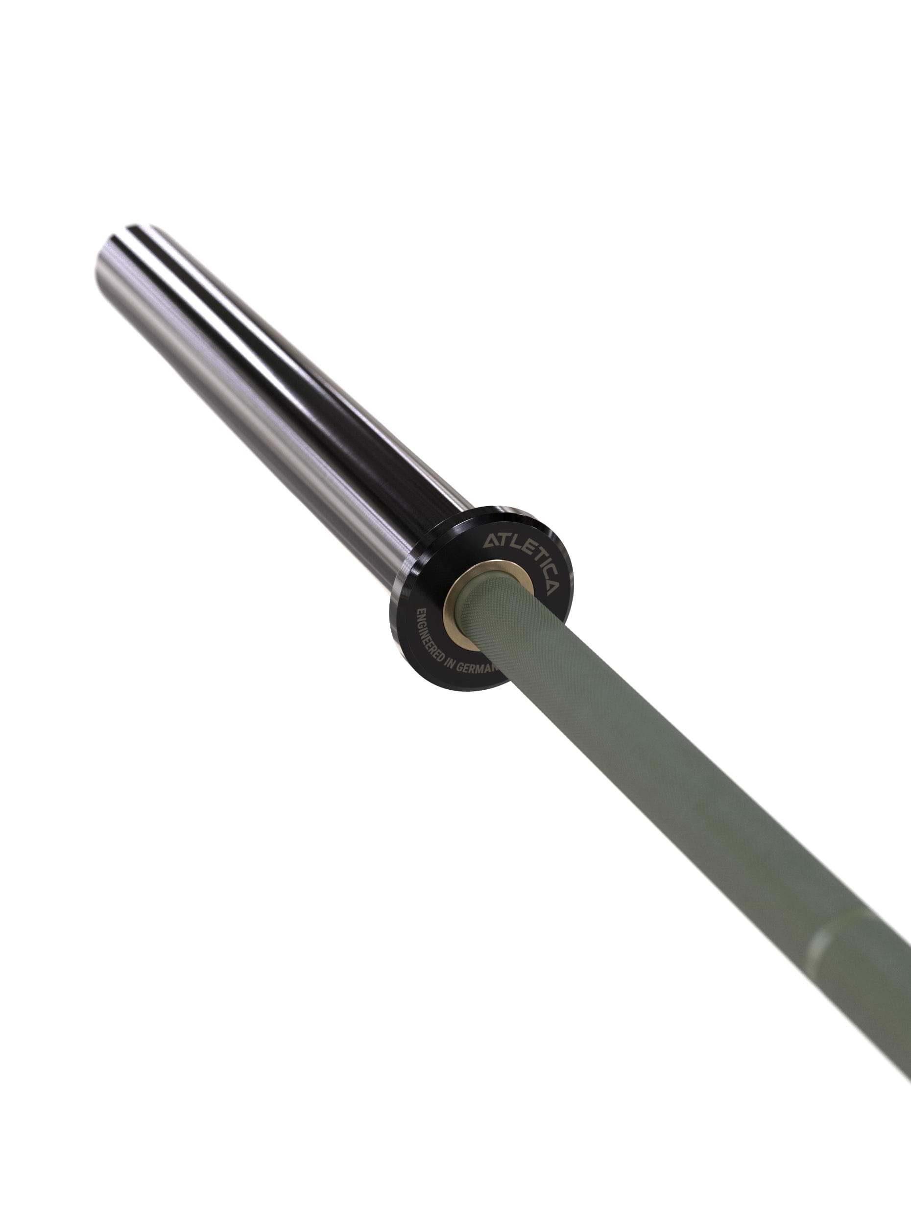 Hantelstangen: Langhantel Beta Powerlifting Langhantel, Entfessele Dein Powerlifting-Potential | 20kg | IPF-Markierung | Chrome / Military Green | 1200kg Belastbarkeit