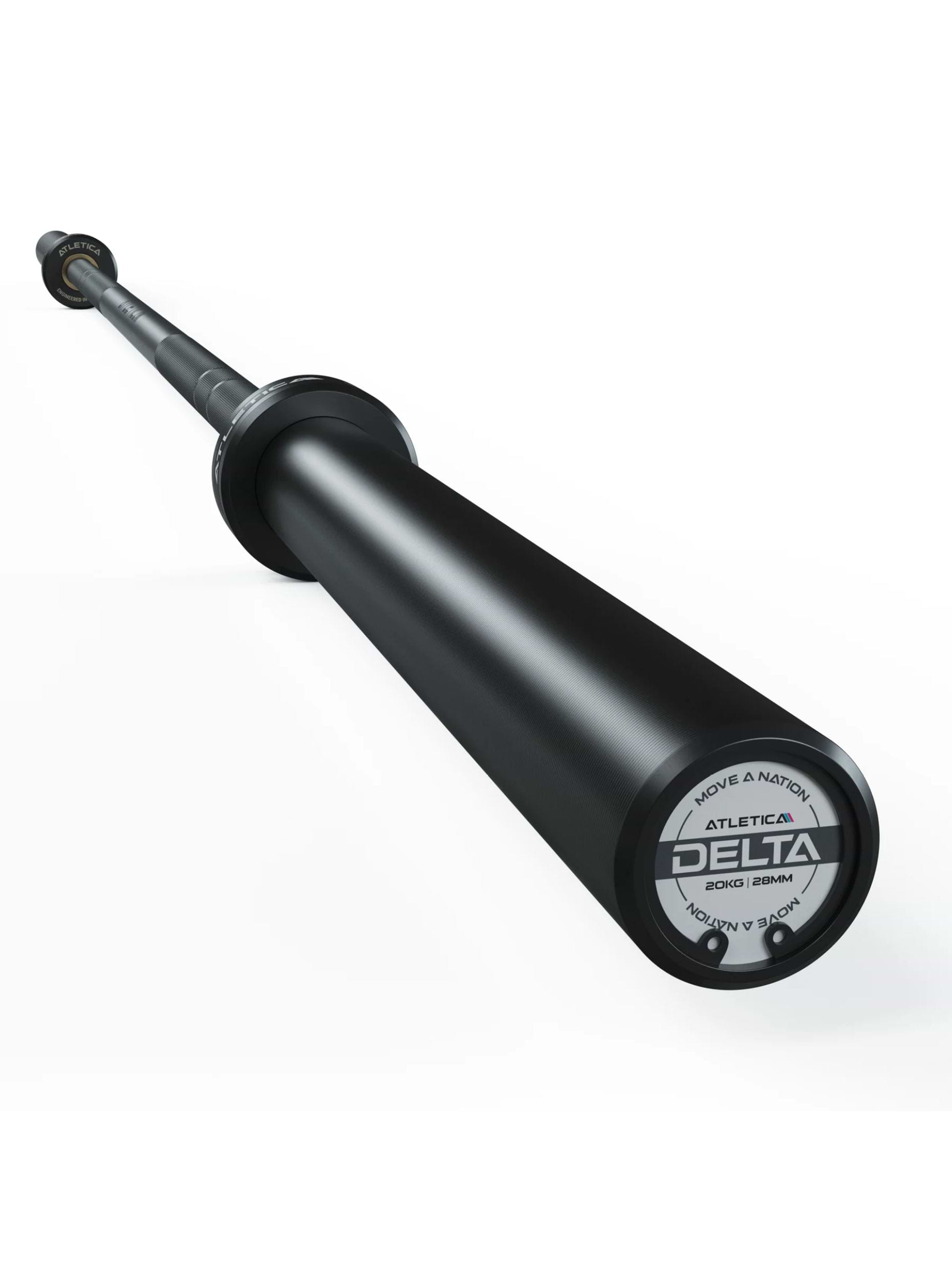 ATLETICA Langhantel Delta Set: Delta Hybrid Stange| 75kg Hantelscheiben | Alu-Hantelverschlüsse | Für Gewichtheben, Powerlifting und CrossFit, 