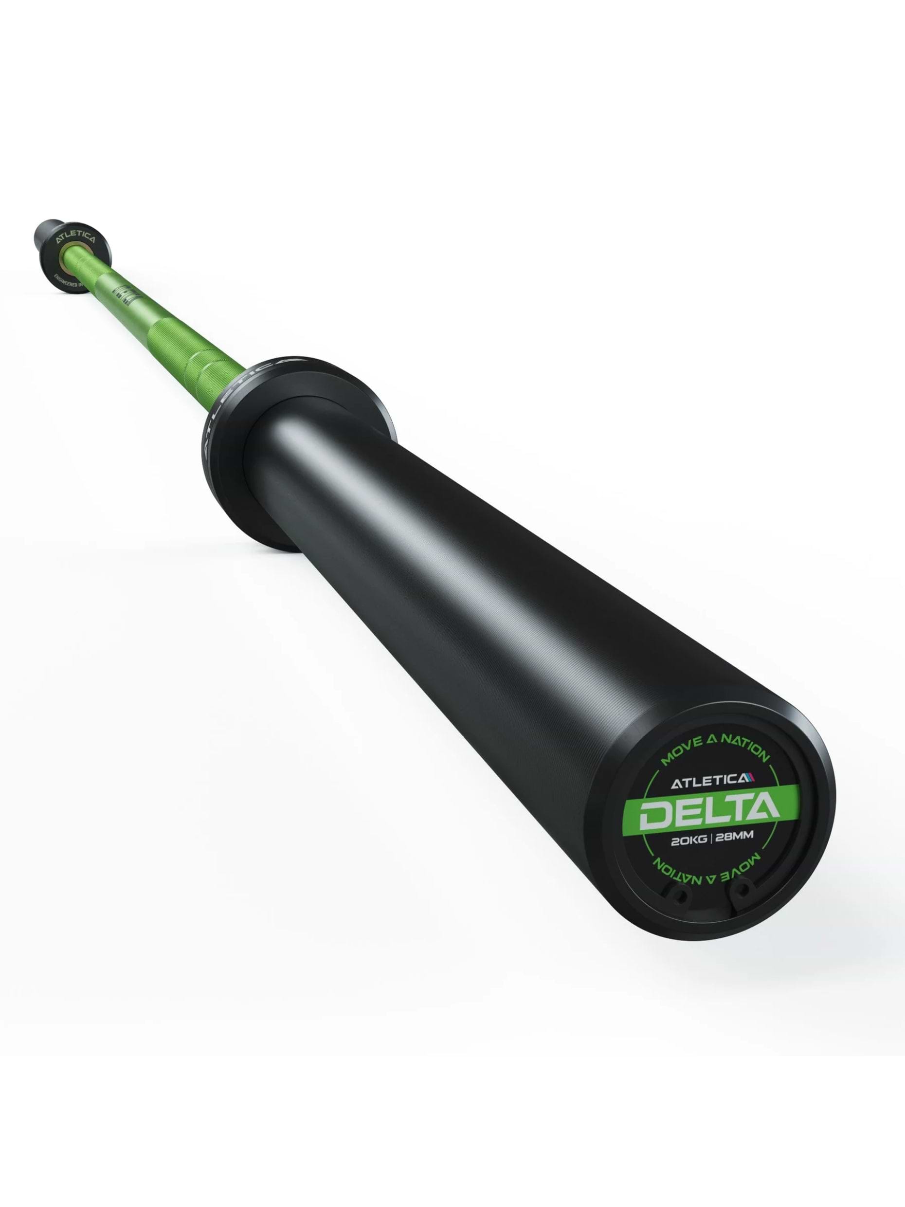 ATLETICA Langhantel Delta Set: Delta Hybrid Stange| 75kg Hantelscheiben | Alu-Hantelverschlüsse | Für Gewichtheben, Powerlifting und CrossFit, 