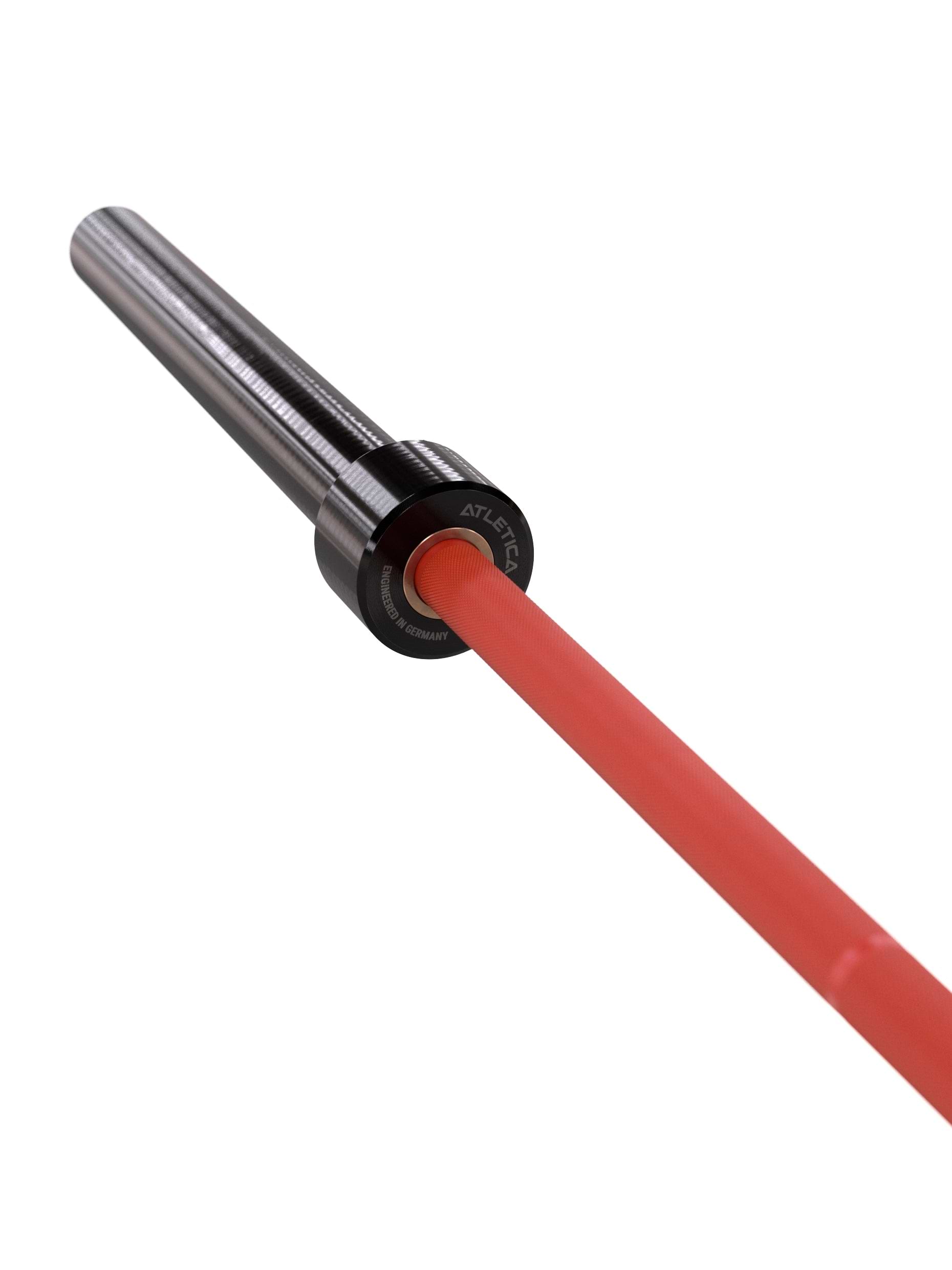 Hantelstangen: Langhantel Gamma Powerlifting Langhantel | 20kg | IPF- & IWF-Markierungen | Chrome / Sportscar Red | 1200kg Belastbarkeit 