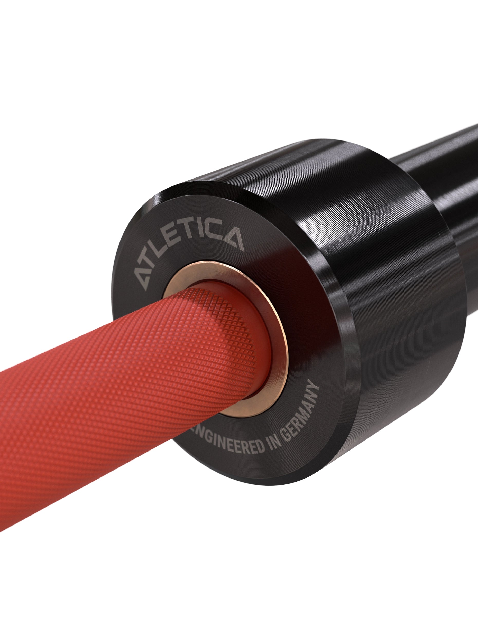 Hantelstangen: Langhantel Gamma Powerlifting Langhantel | 20kg | IPF- & IWF-Markierungen | Chrome / Sportscar Red | 1200kg Belastbarkeit 