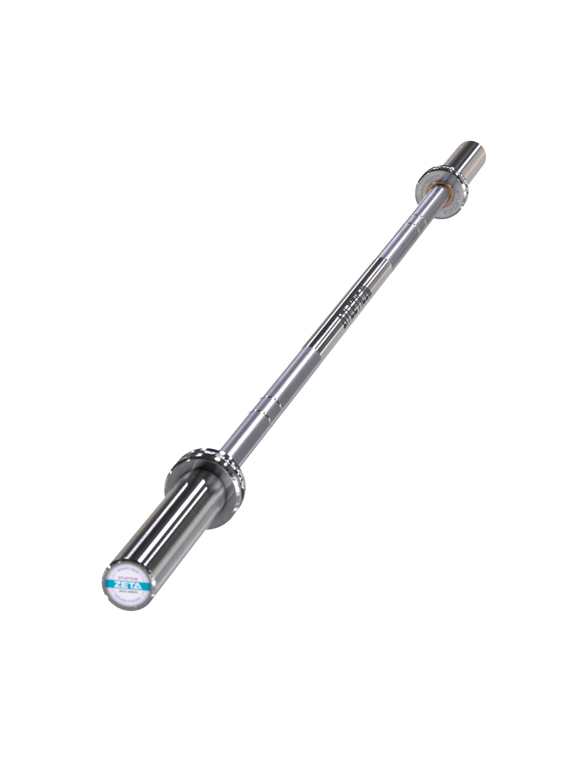 Hantelstangen, Langhantel Zeta: geringe Länge für kleine RäumeIdeal für Kraft & Platzeffizienz im Heim-Fitnessstudio | 15kg | IPF & IWF Markierungen