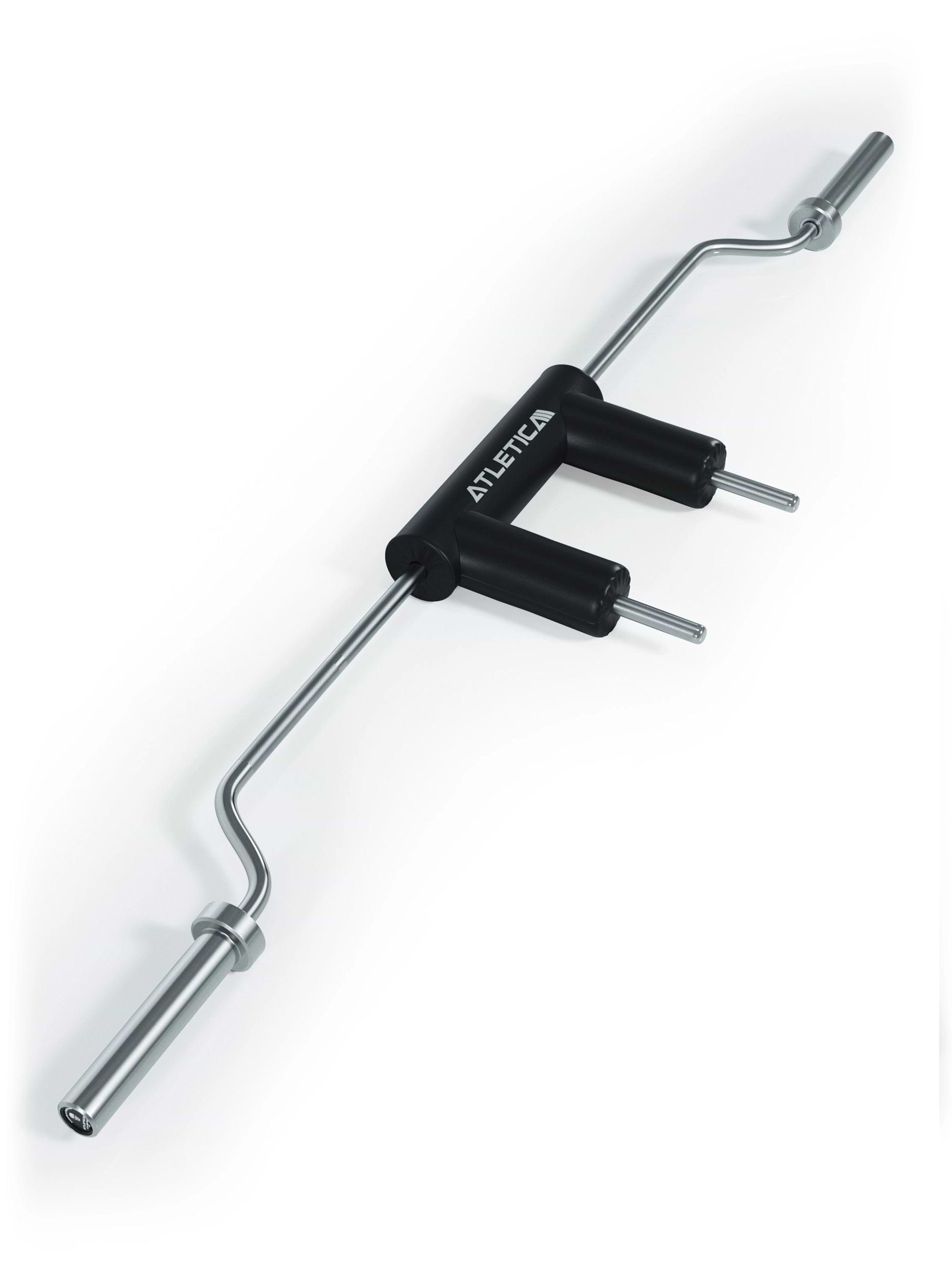 Safety Squat Bar: safer/joint-friendly squats | pleasant grips/padding | relieves shoulders/back