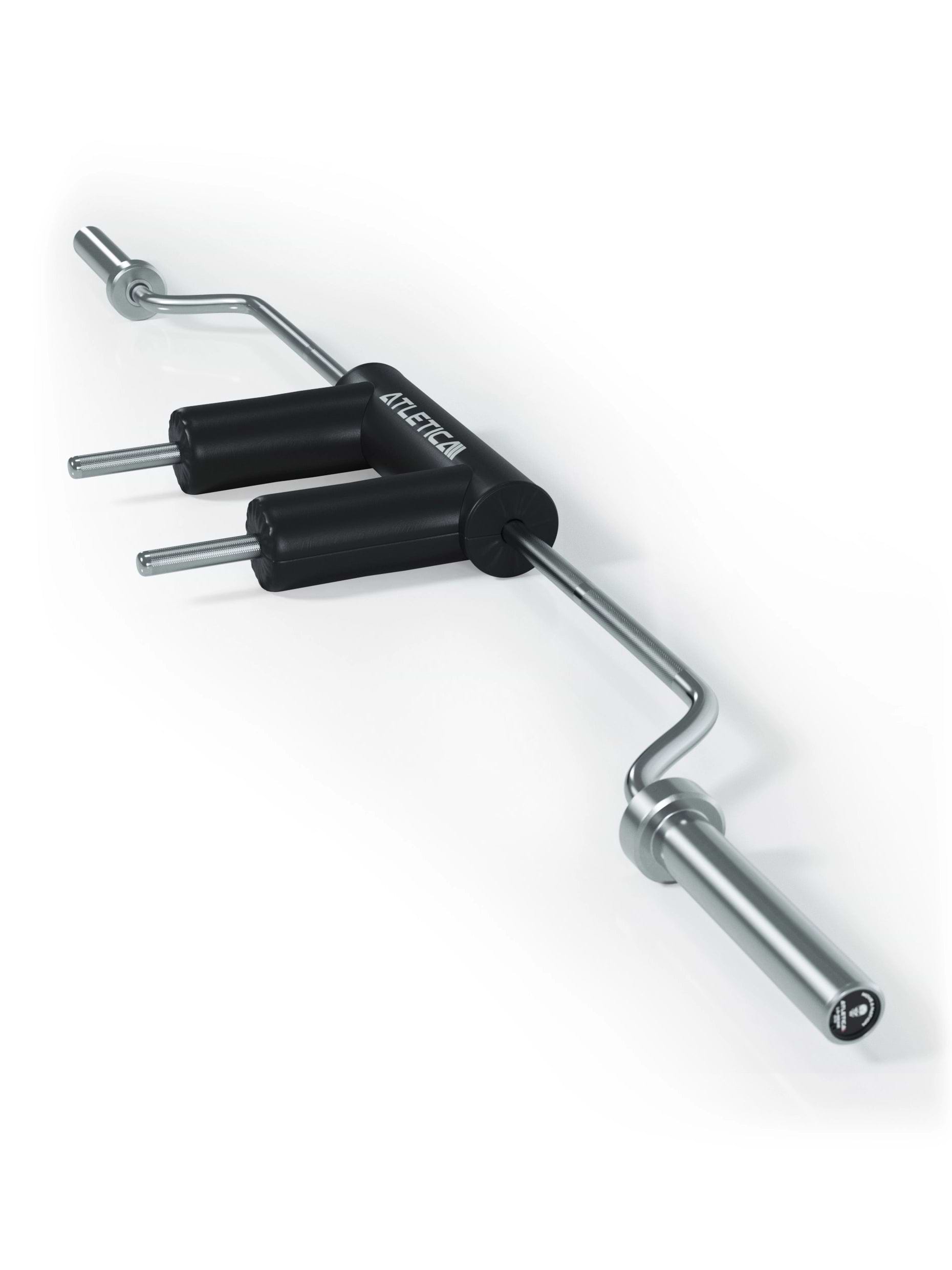Safety Squat Bar: safer/joint-friendly squats | pleasant grips/padding | relieves shoulders/back