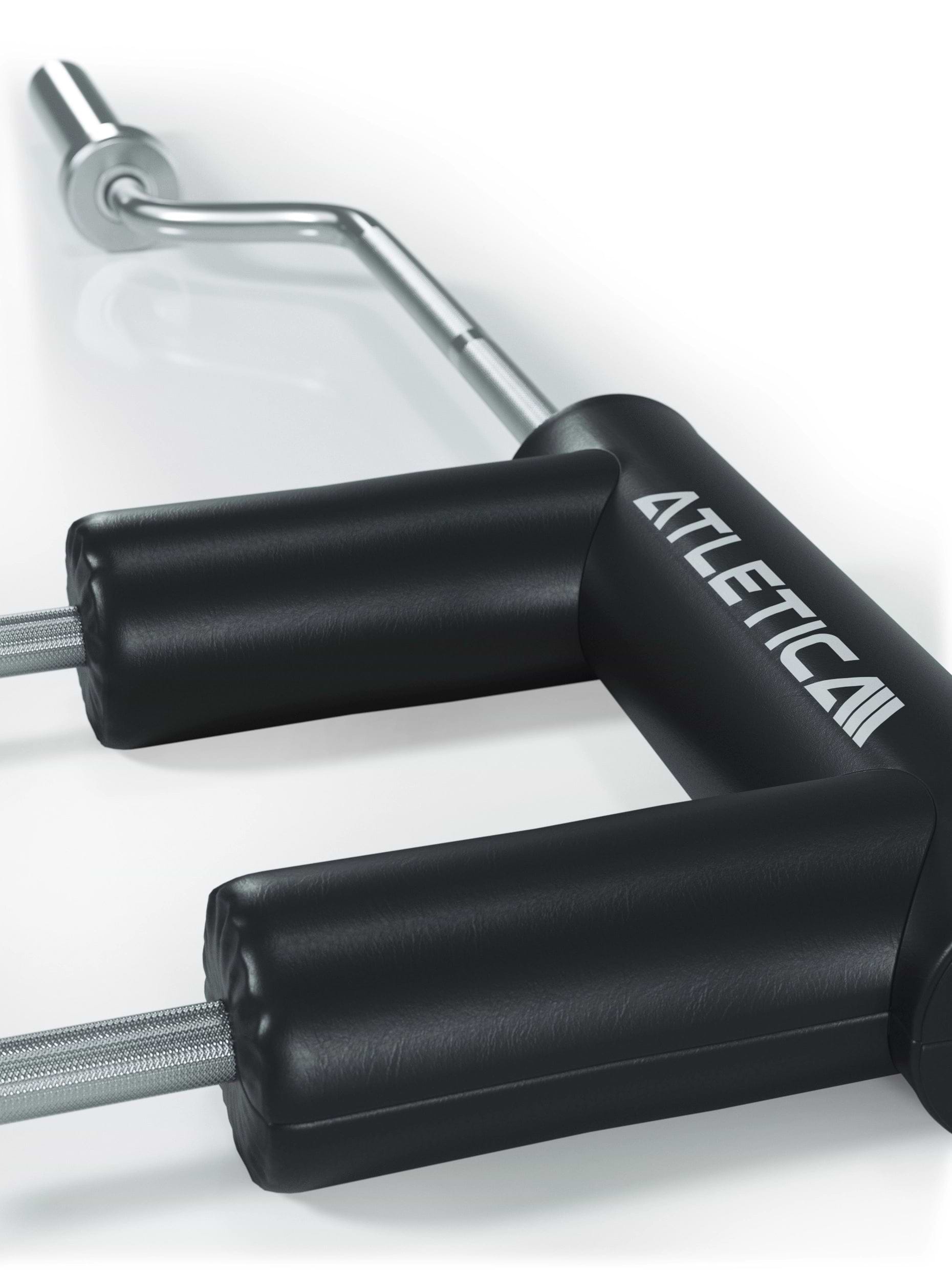 Safety Squat Bar: Sichereres/gelenkschonendes Kniebeugen | Angenehme Griffe/Polster | Entlastet Schultern/Rücken