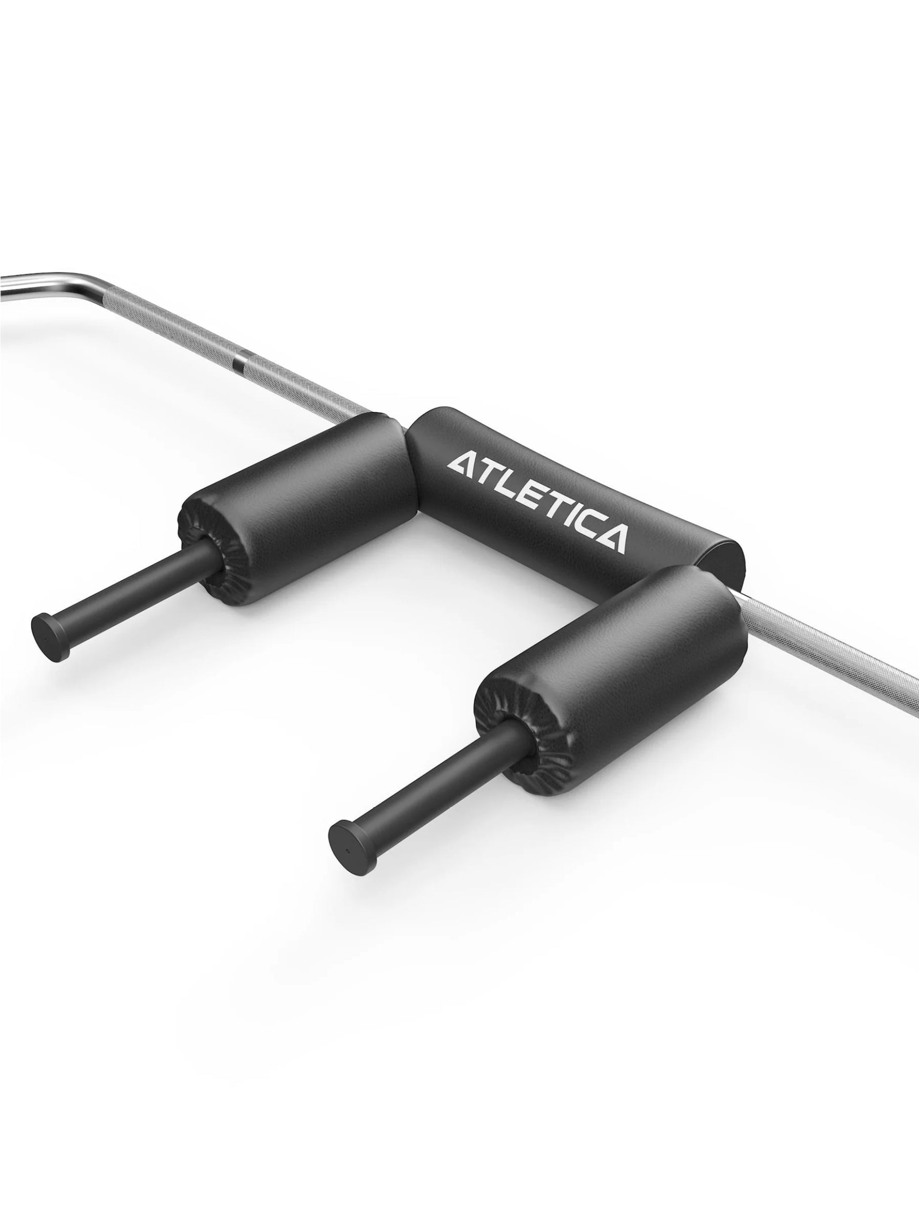 Squat Safety Bar: safer/joint-friendly squats | pleasant grips/padding | relieves shoulders/back