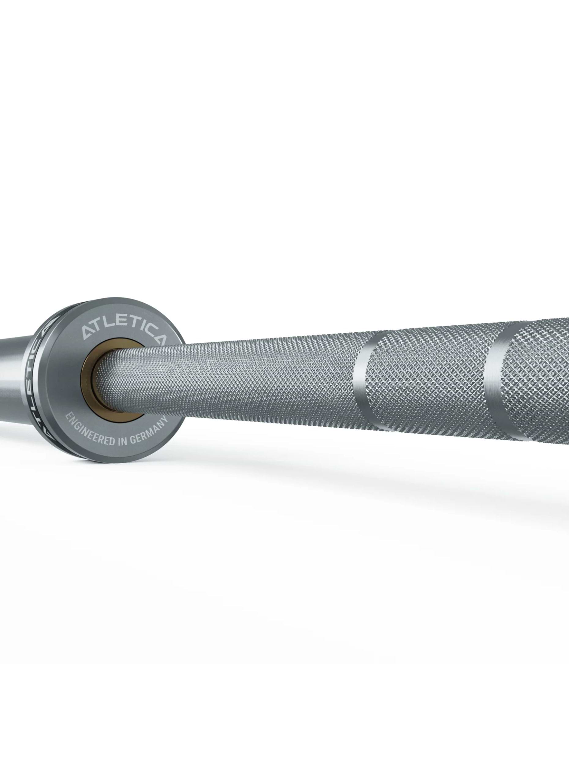 Gamma Set: Powerlifting Hantelstange | 190kg Color Bumper Plates | Pro Collars | Ideal für Kraftdreikampf-Übungen | Ø 50 mm, 