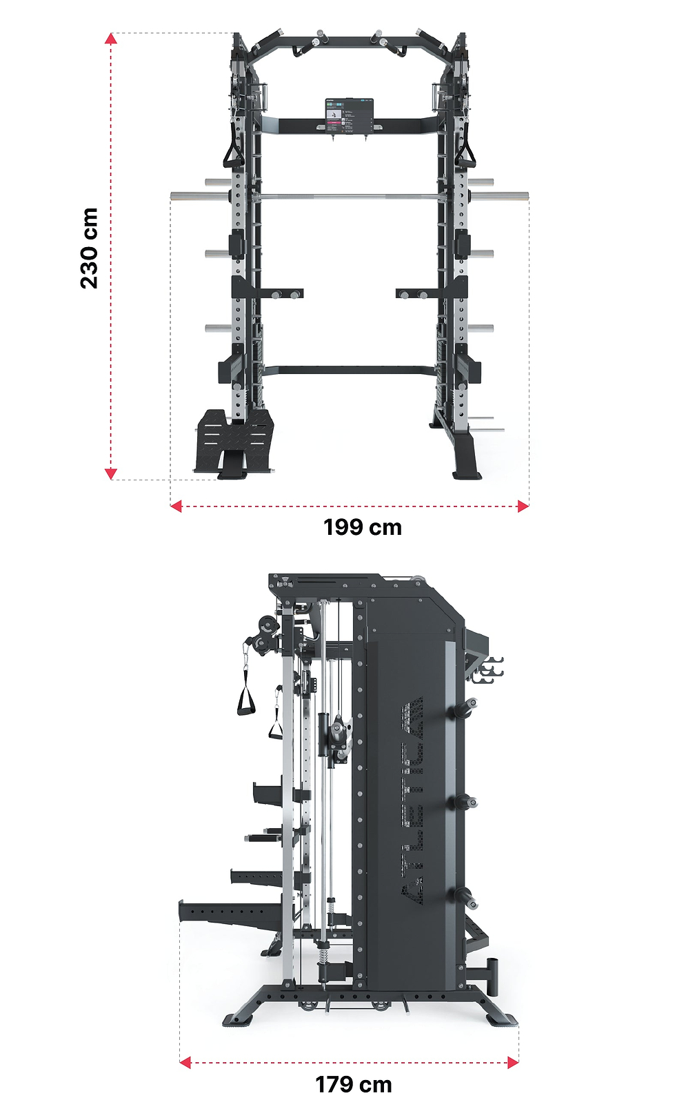 Hellraiser Kraftstation PRO: Dimensionen