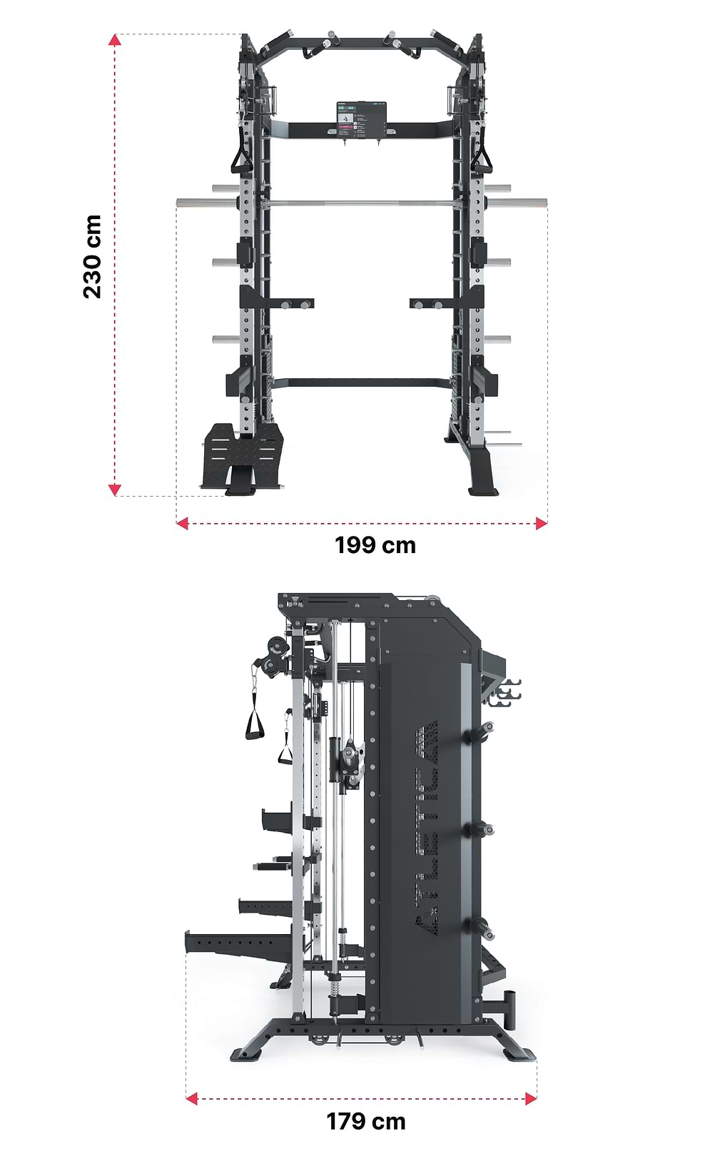 Hellraiser Kraftstation PRO: Dimensionen