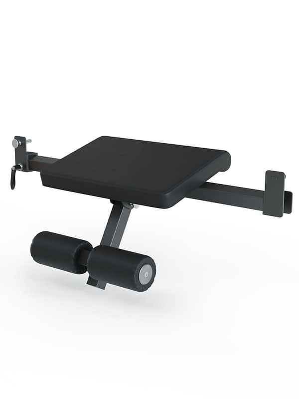 ATLETICA Hip Thrust Bench pro Quantum, Hellraiser a Fallout – černá Hip-Thrust lavice s polstrováním, nastavitelným rámem, dvěma pěnovými válci