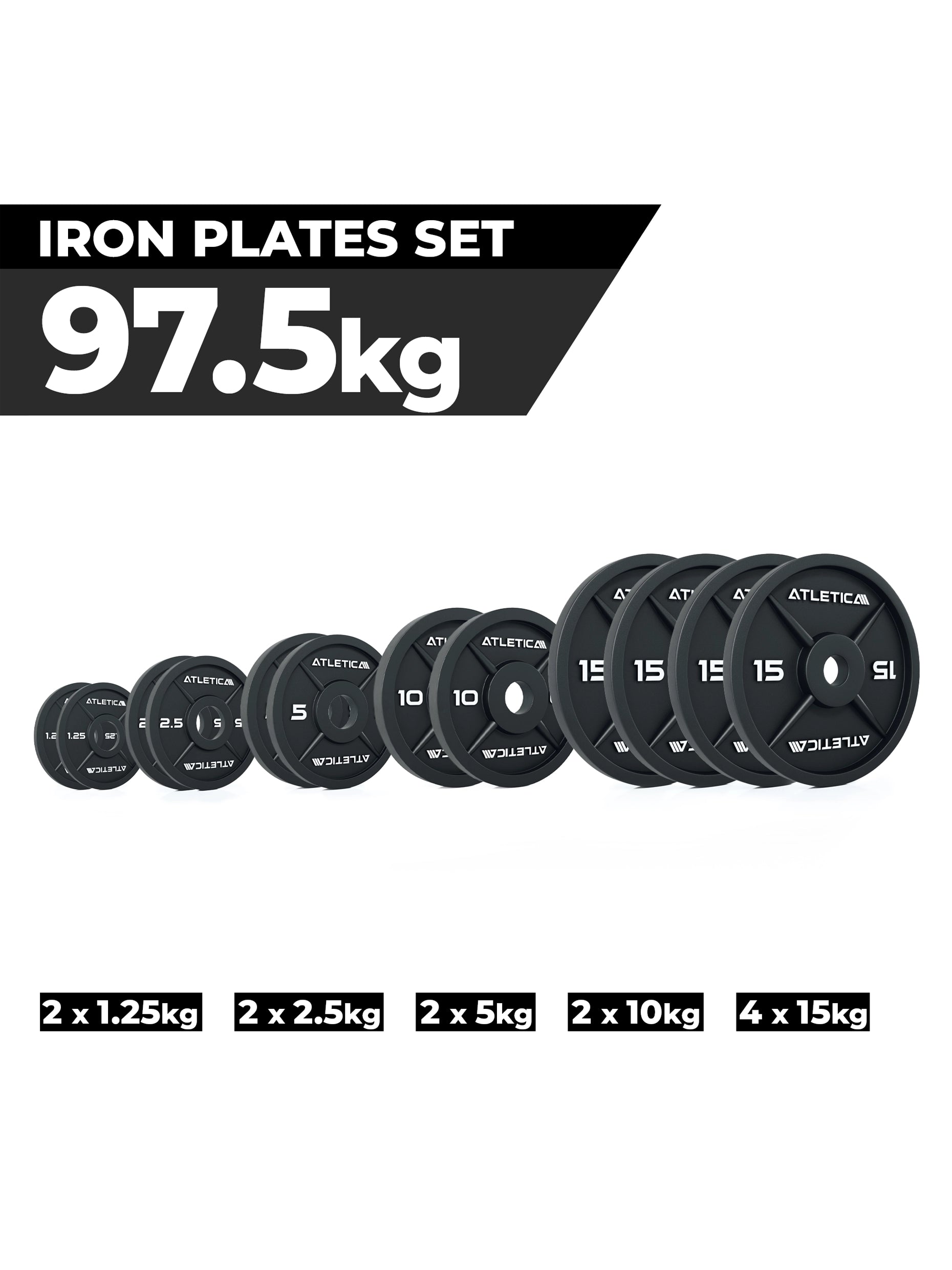 Gewichte Iron plates: 97.5 kg Set ∣ 50mm
