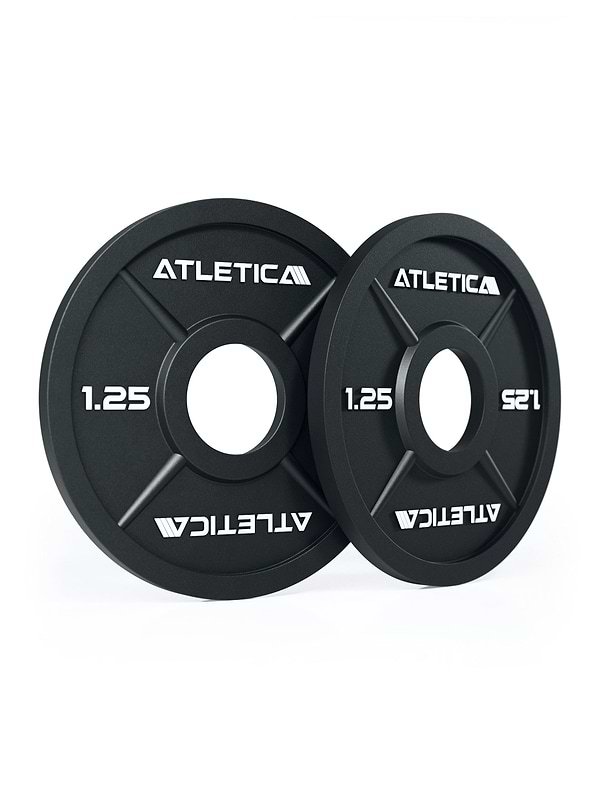 ATLETICA Iron Plates – två svarta gjutjärnsviktskivor 1,25 kg