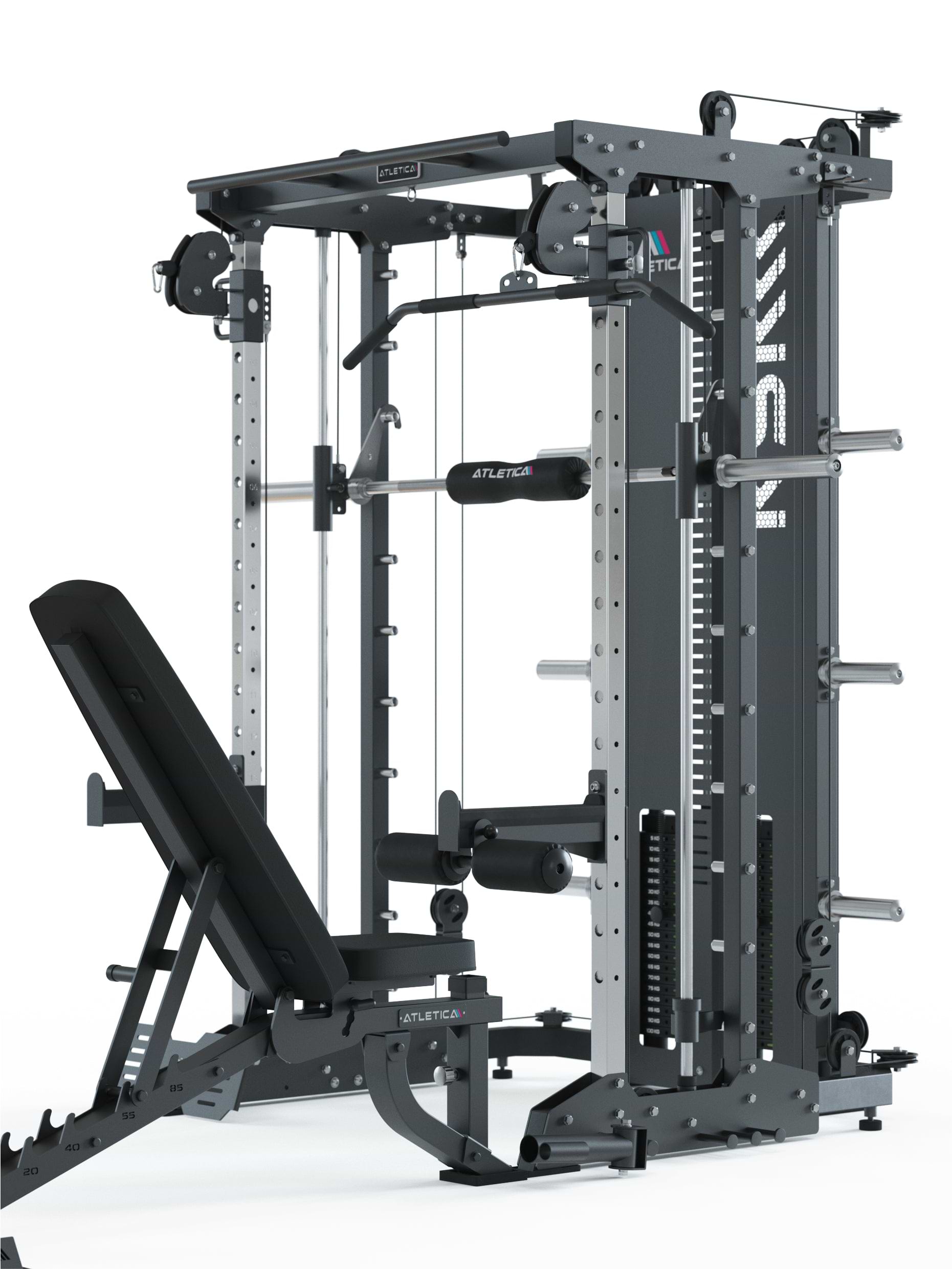 Kraftstation KSK Target Set: mit Multipresse, Steckgewichten und B2 Hantelbank