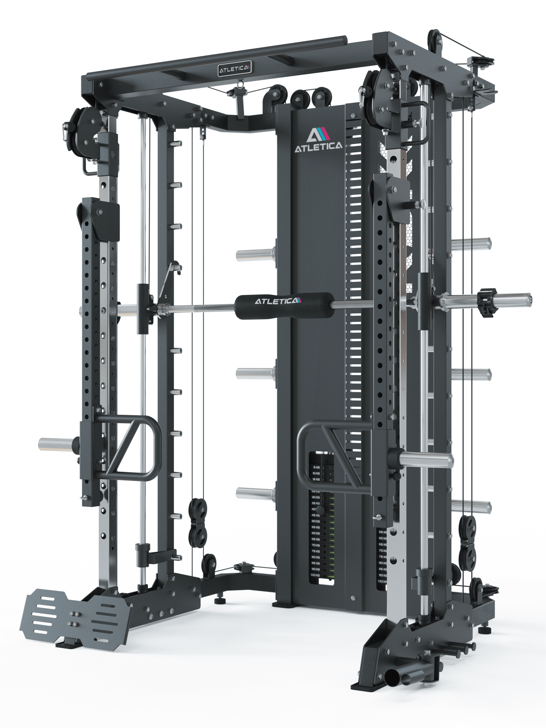 Kraftstation KSK Target Set: Multipresse mit Jammer Arms, Beinpresse und Steckgewichten