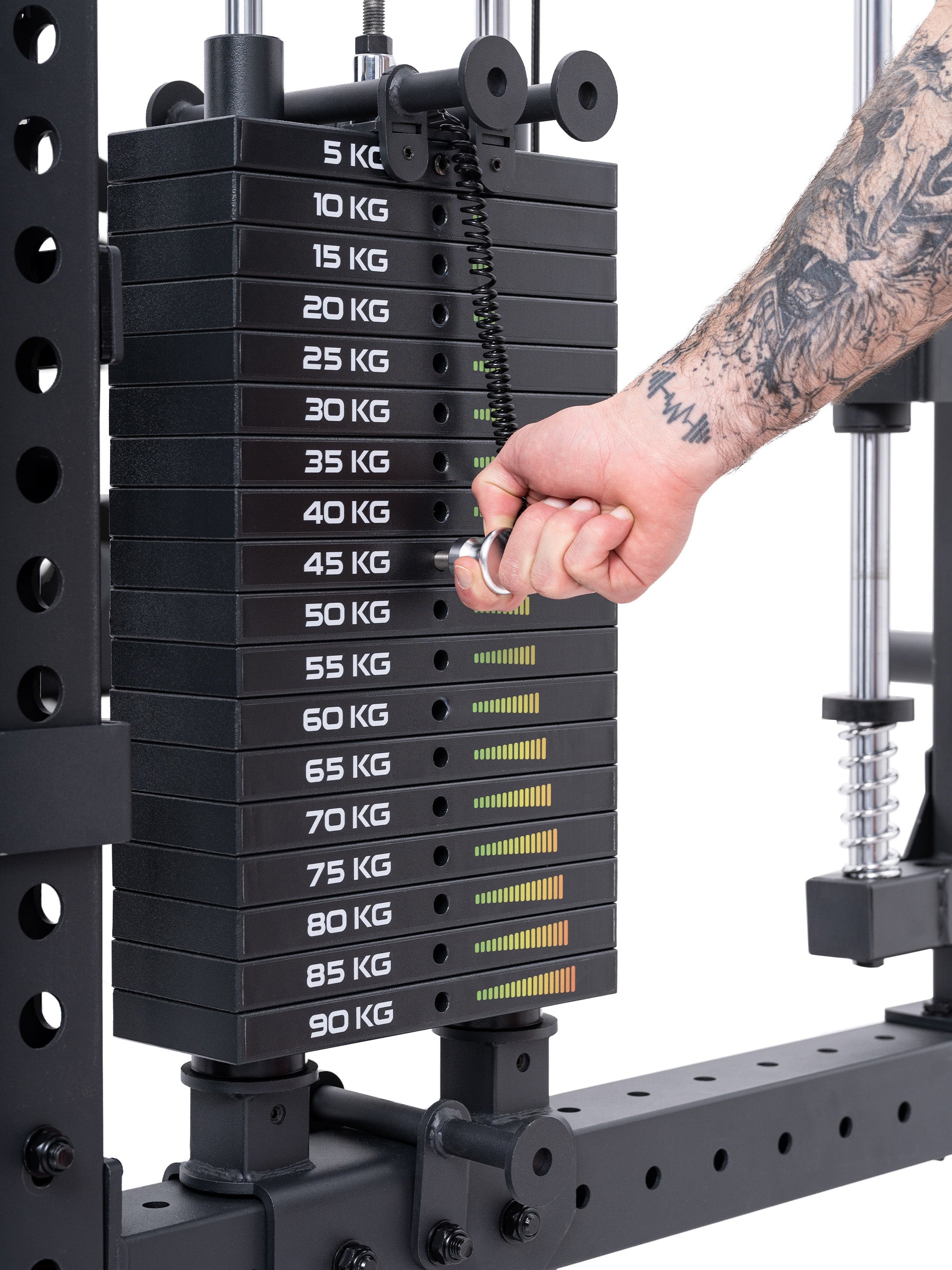 R8-Bradley Medium | 2 x 95 kg vægtstak | Rustfrit stål