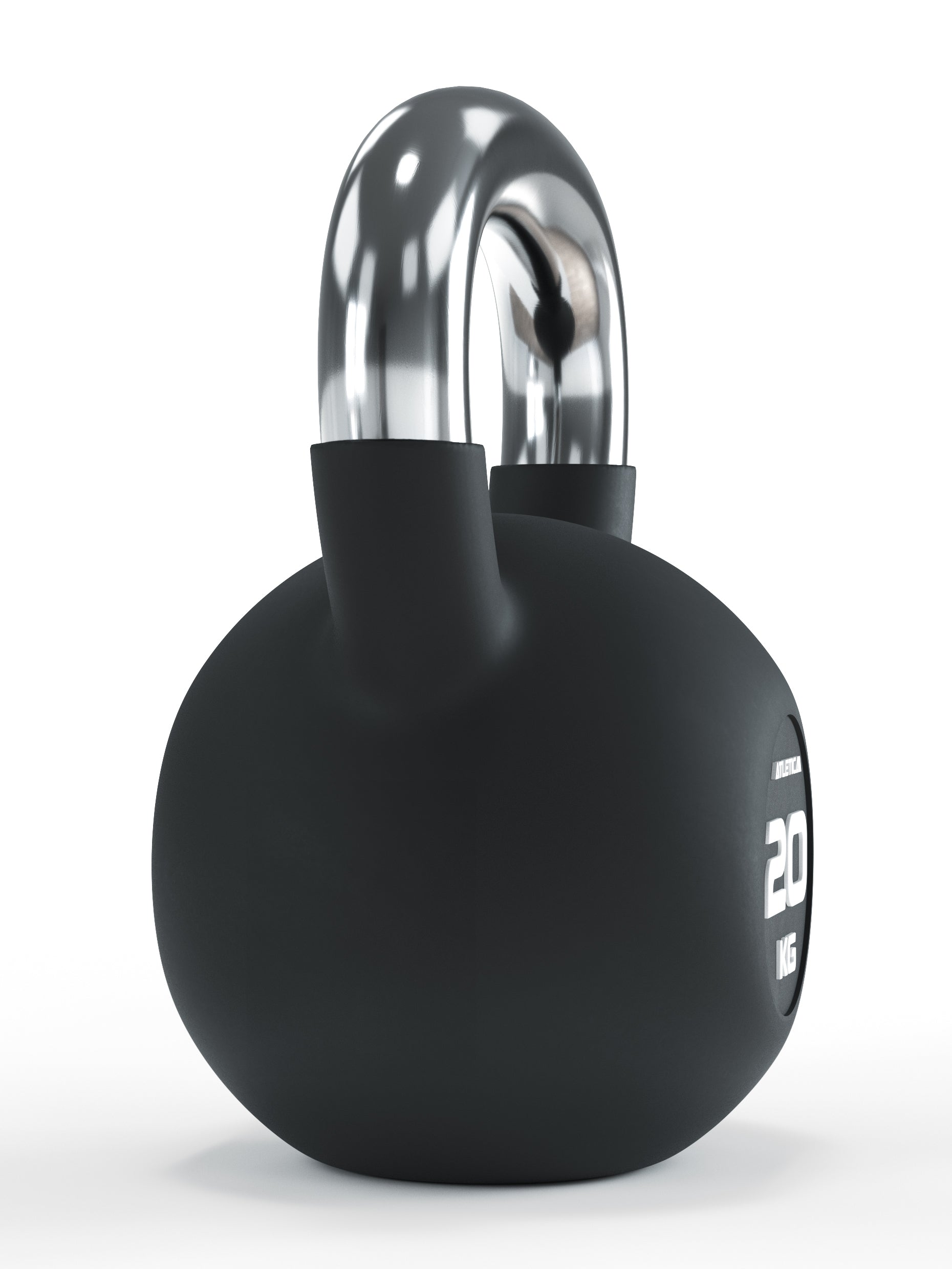 Gummierte Kugelhantel mit Chromgriff,