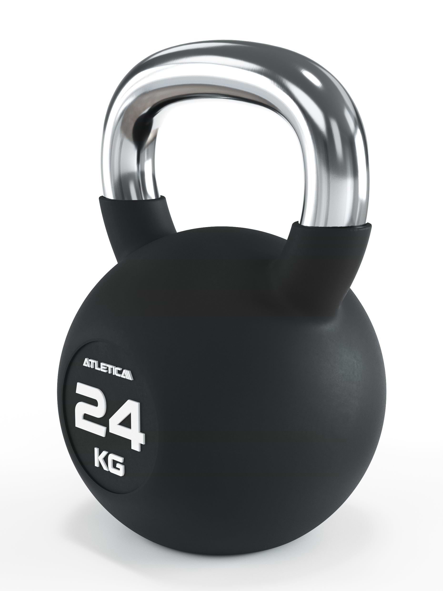 Gummierte Kugelhantel mit Chromgriff: