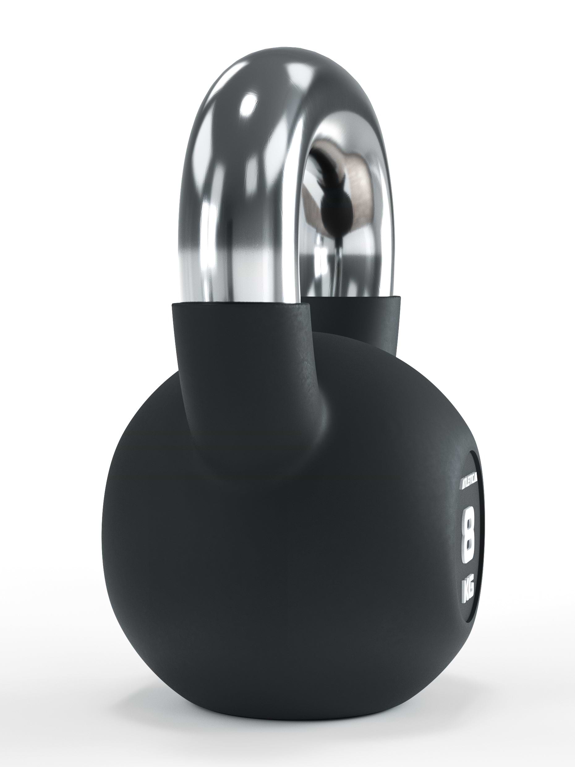 Gummierte Kugelhantel mit Chromgriff,