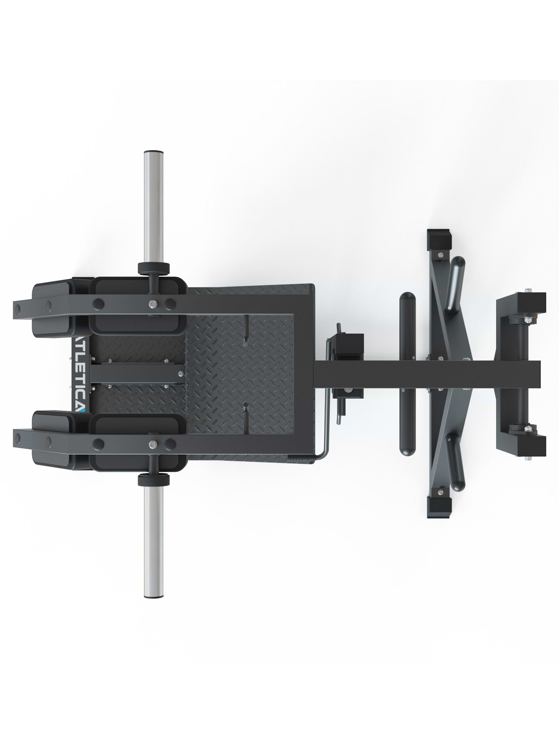 Kraftmaschine: Kniebeuge- und Wadenmaschine Für Squats und stehendes Wadenheben