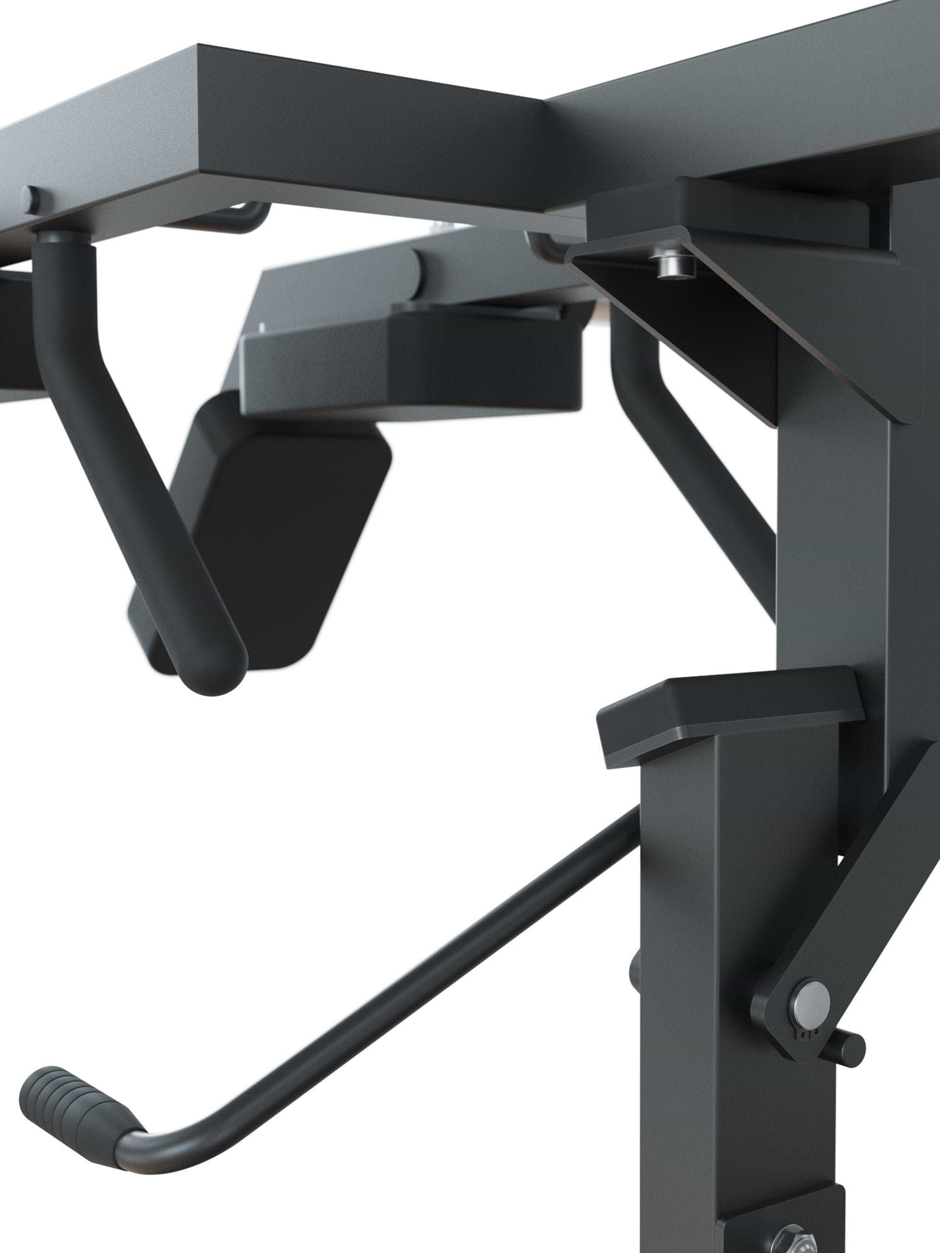 Kraftgeräte: Kniebeuge- und Wadenmaschine Tiefe Hocke dank idealer Ergonomie