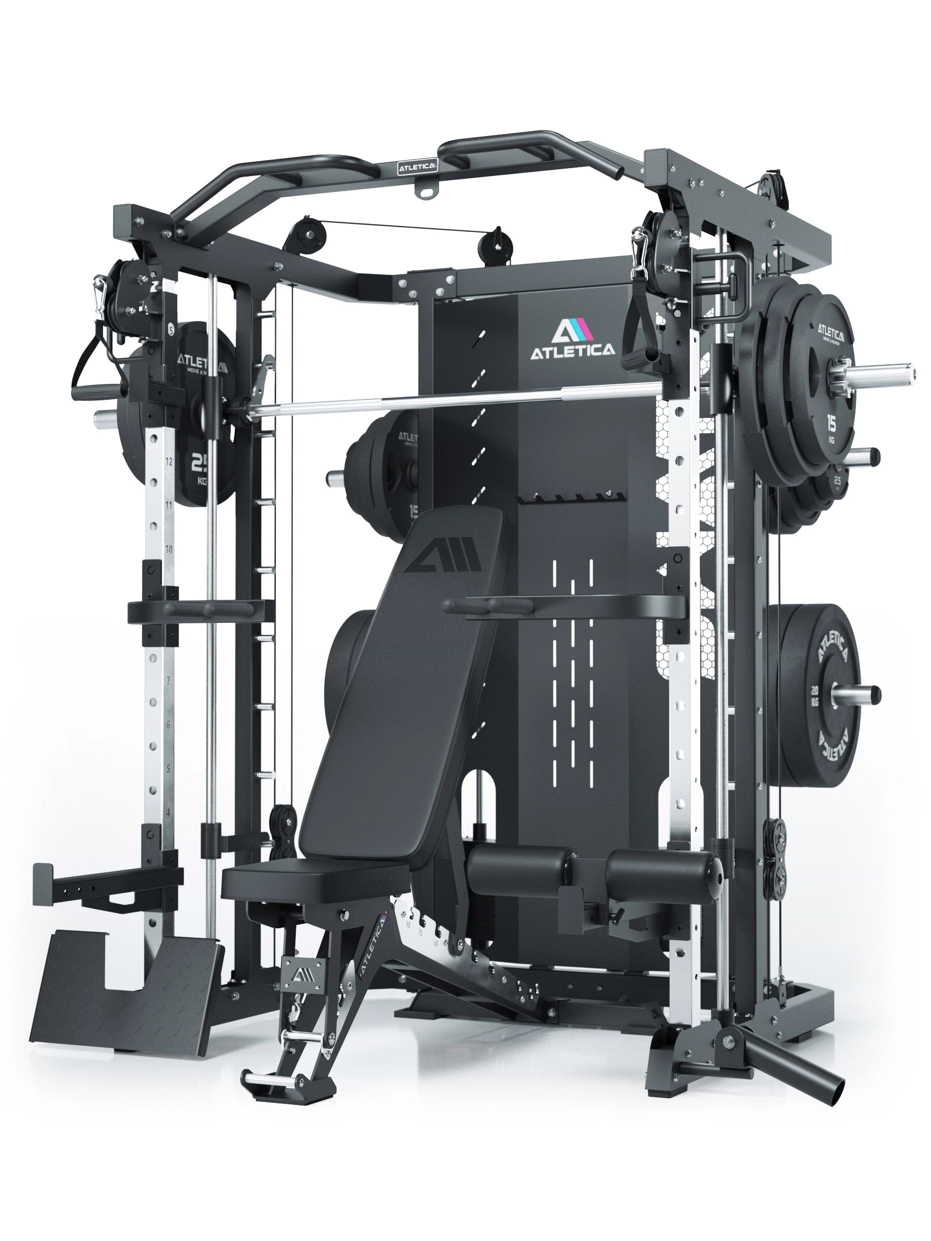 SWAT Kraftstation inkl. X-Bench Hantelbank mit Anbauteilen für Arm- und Beintraining