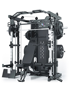 SWAT Kraftstation von Atletica: Langhanteltraining an der freien Hantelstange oder der Multipresse -ideal für Bankdrücken, Schulterdrücken und Kniebeugen 