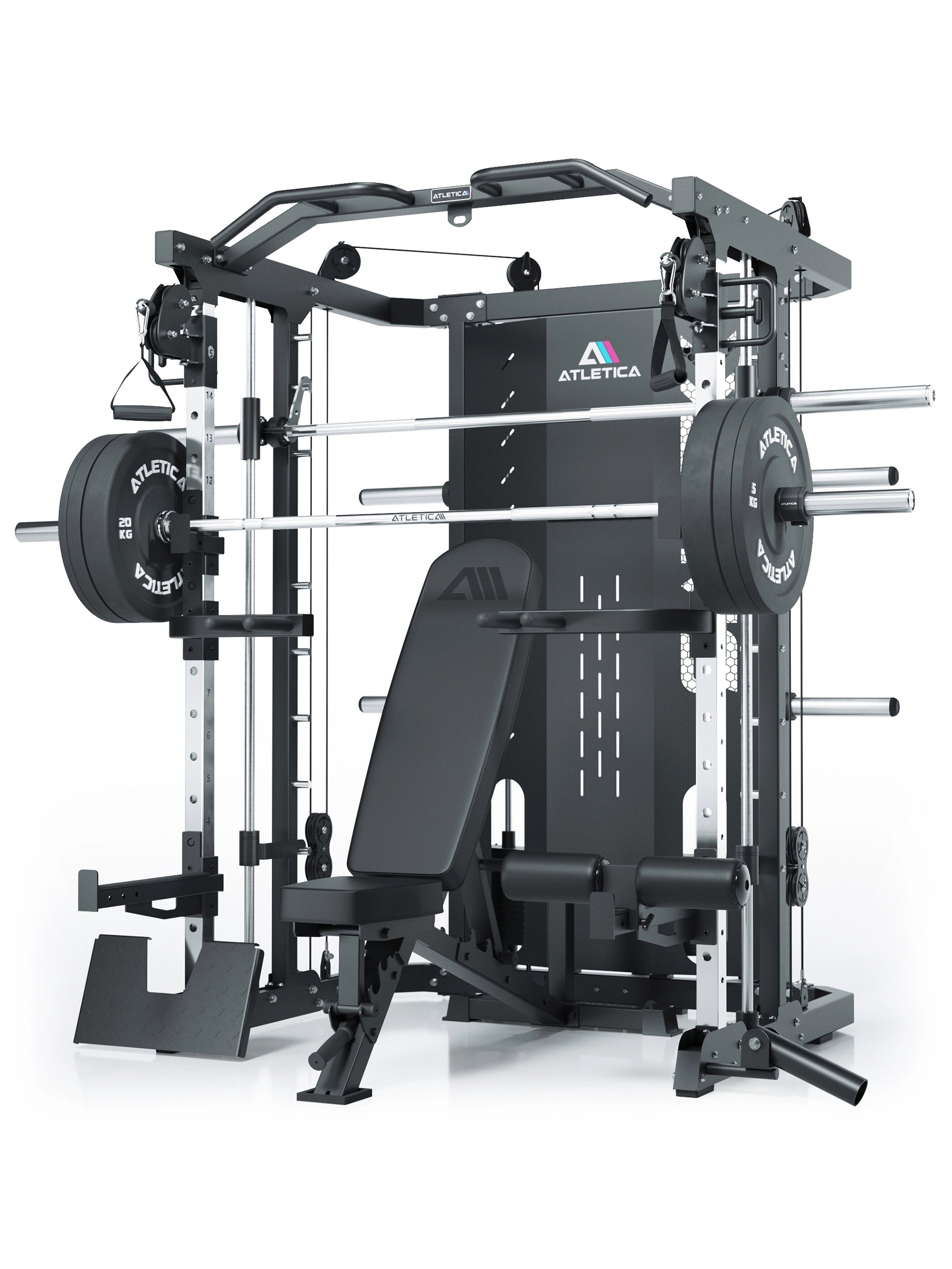 SWAT Multipresse mit B2 Fullbody Hantelbank und Jammer Arms