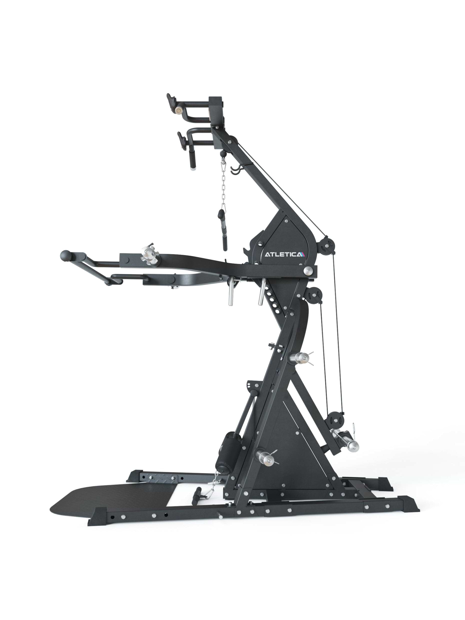 Kabelzugstation Triton, Multigym Triplex Station, Ganzkörpertraining auf kompakten Raum, Latzugstation mit Klimmzugstange, Hebelarme, verstellbare Einstellungen