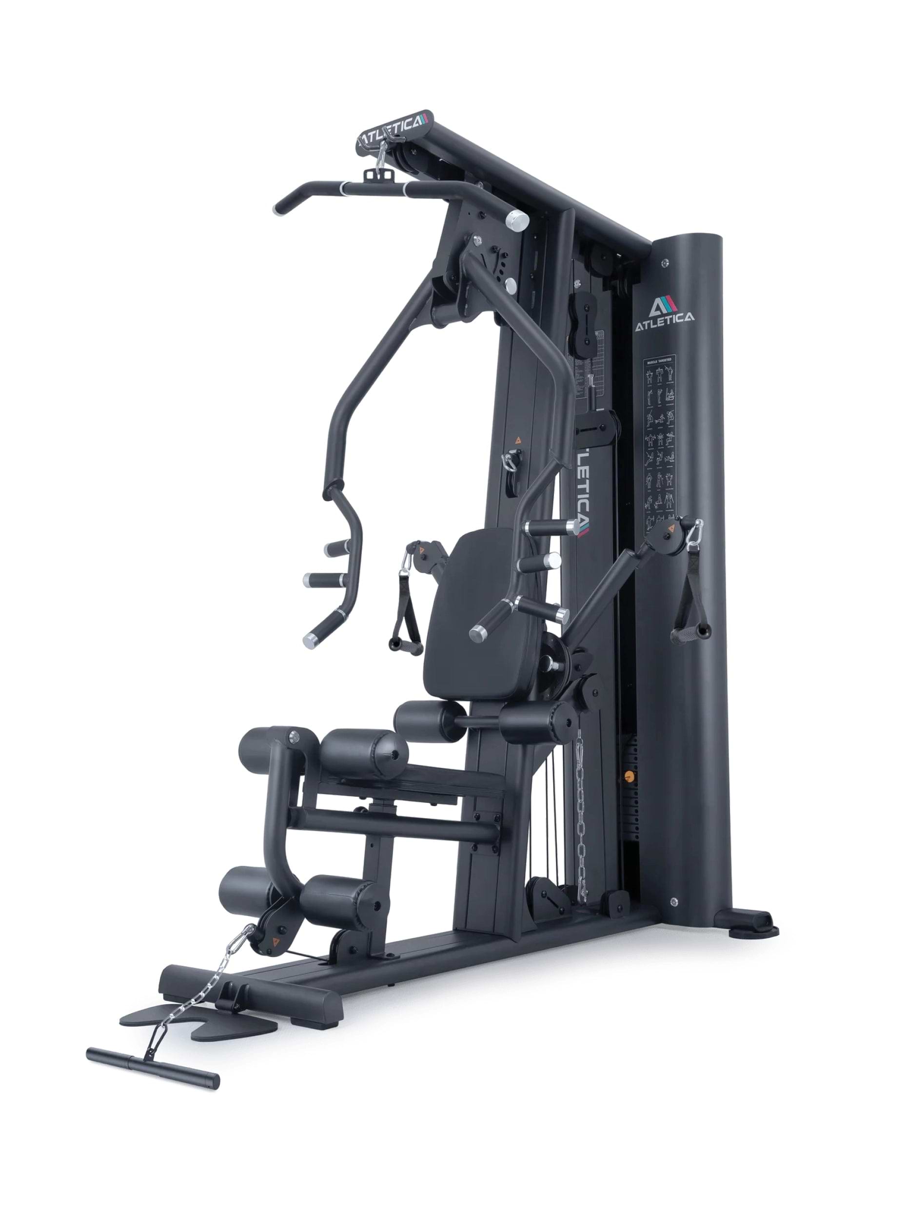 Kraftstation X-Tron in Premiumqualität, 90 kg Steckgewicht, kompakt, funktional und stabil, Ganzkörpertraining, 268 kg schwer