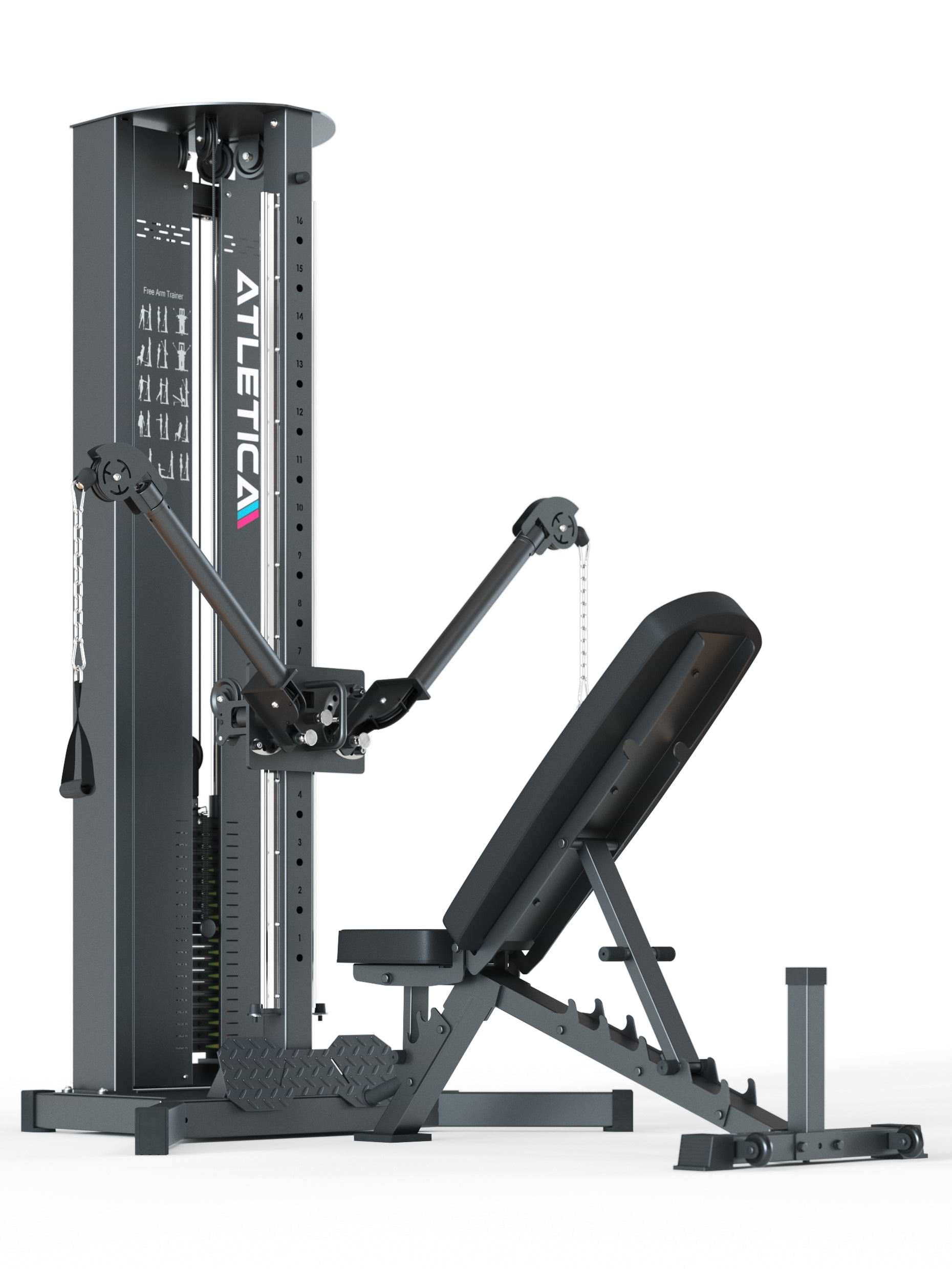 Kabelzugstation Kronika Duale: mit Hantelbank