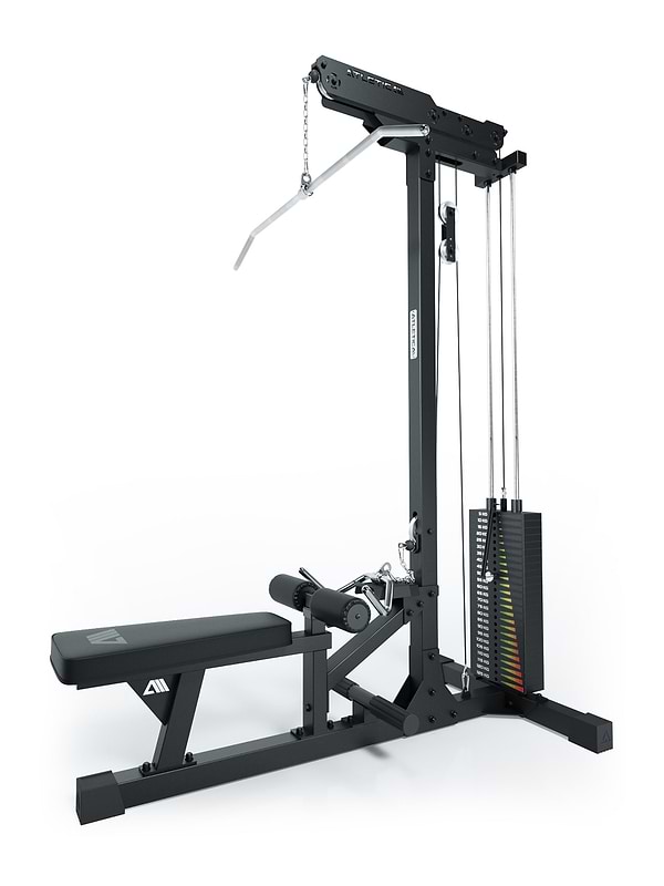 ATLETICA lat pulley met roeistation 224 cm - 125 kg steekgewicht, 1:1 overbrenging