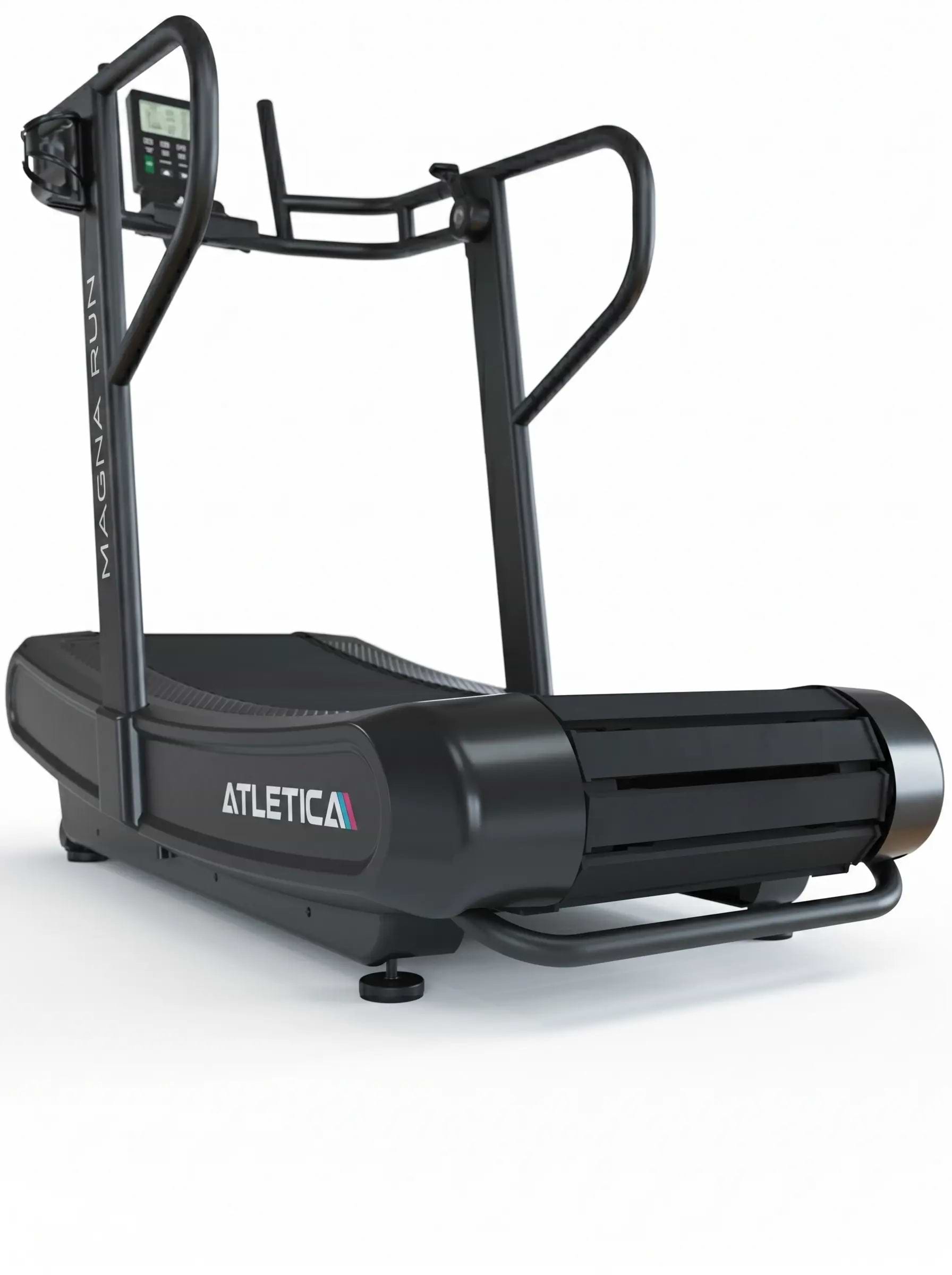 MagnaRun Lamellen-Laufband: ATLETICA Curved Treadmill in eleganter Schrägperspektive