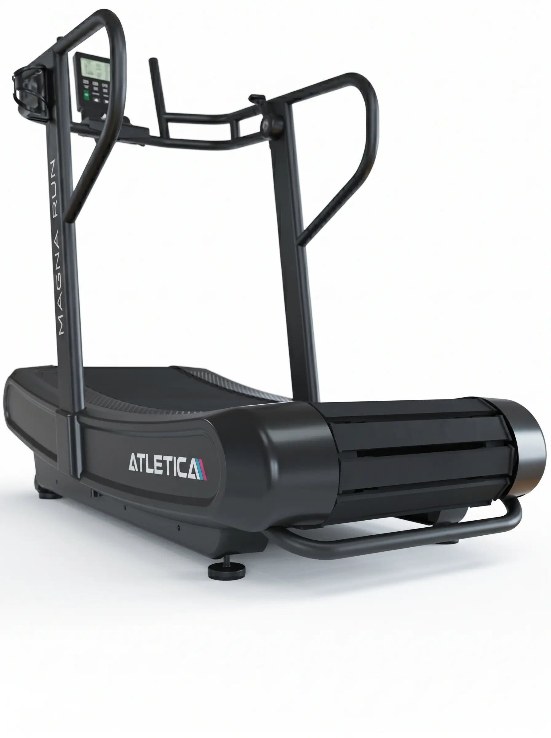 MagnaRun Lamellen-Laufband: ATLETICA Curved Treadmill in eleganter Schrägperspektive