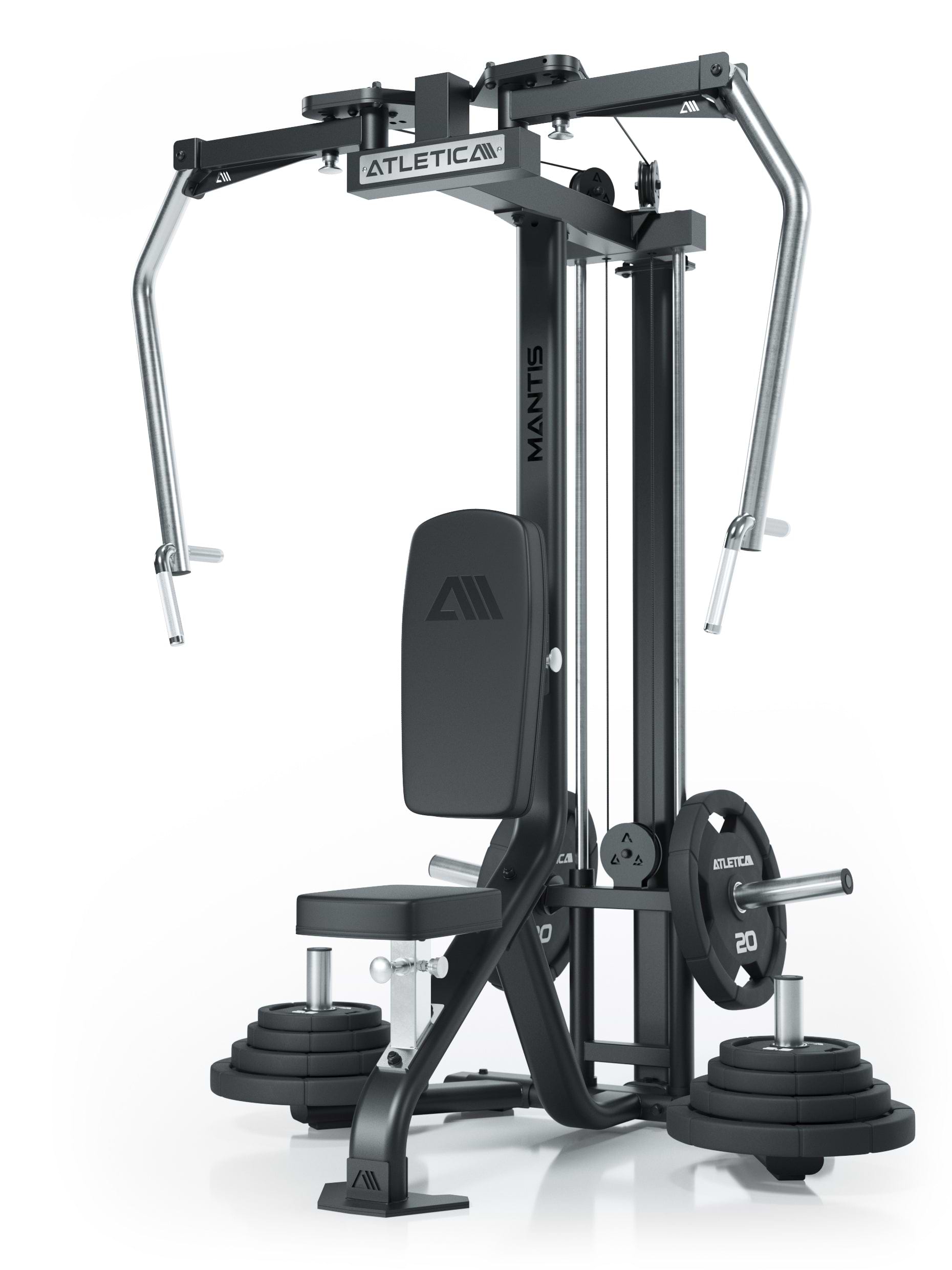 ATLETICA MANTIS Butterfly & Reverse Combo Plate Loaded – mit aufgelegten Gewichtsscheiben