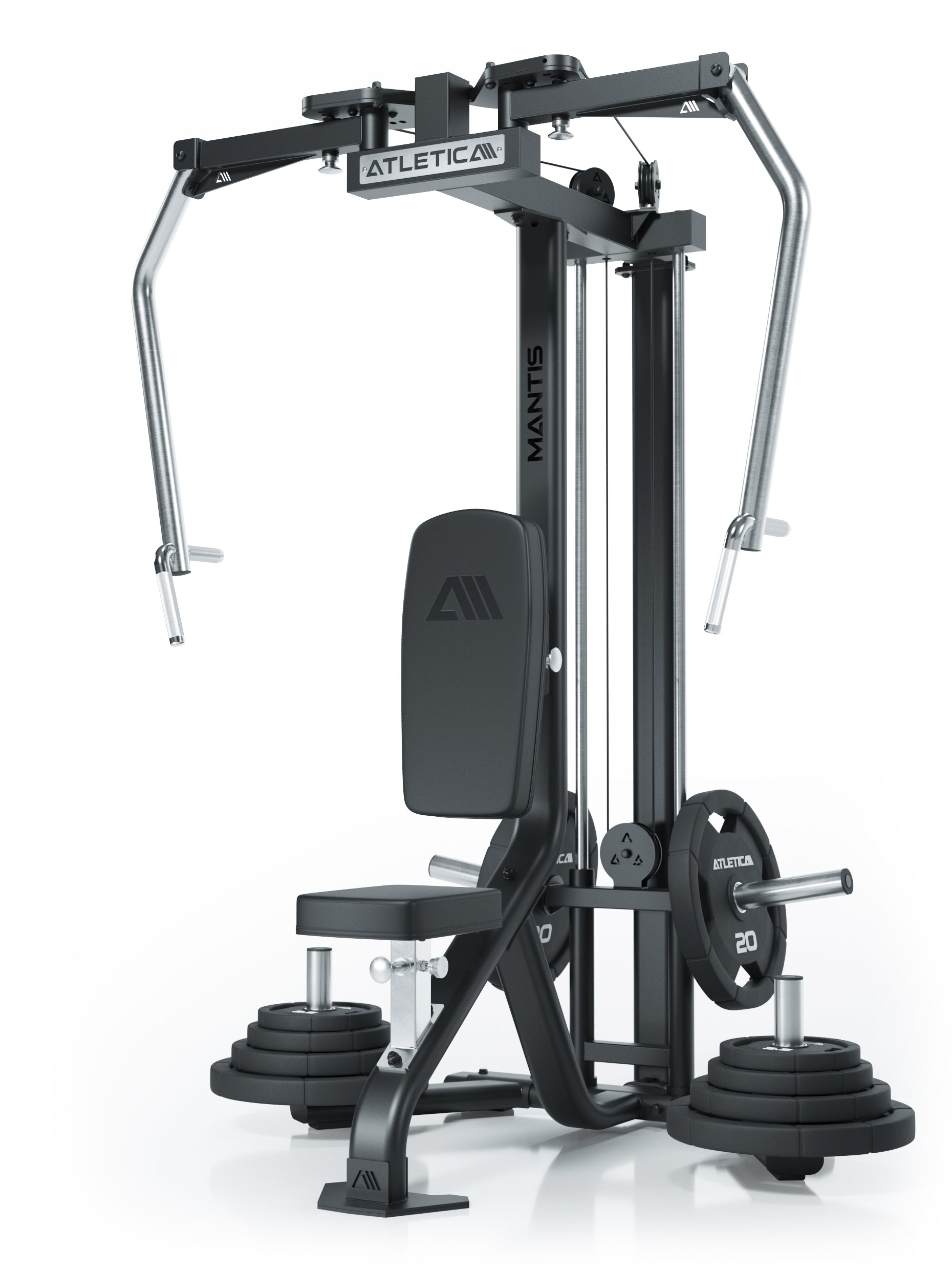 ATLETICA MANTIS Butterfly & Reverse Combo Plate Loaded – mit aufgelegten Gewichtsscheiben