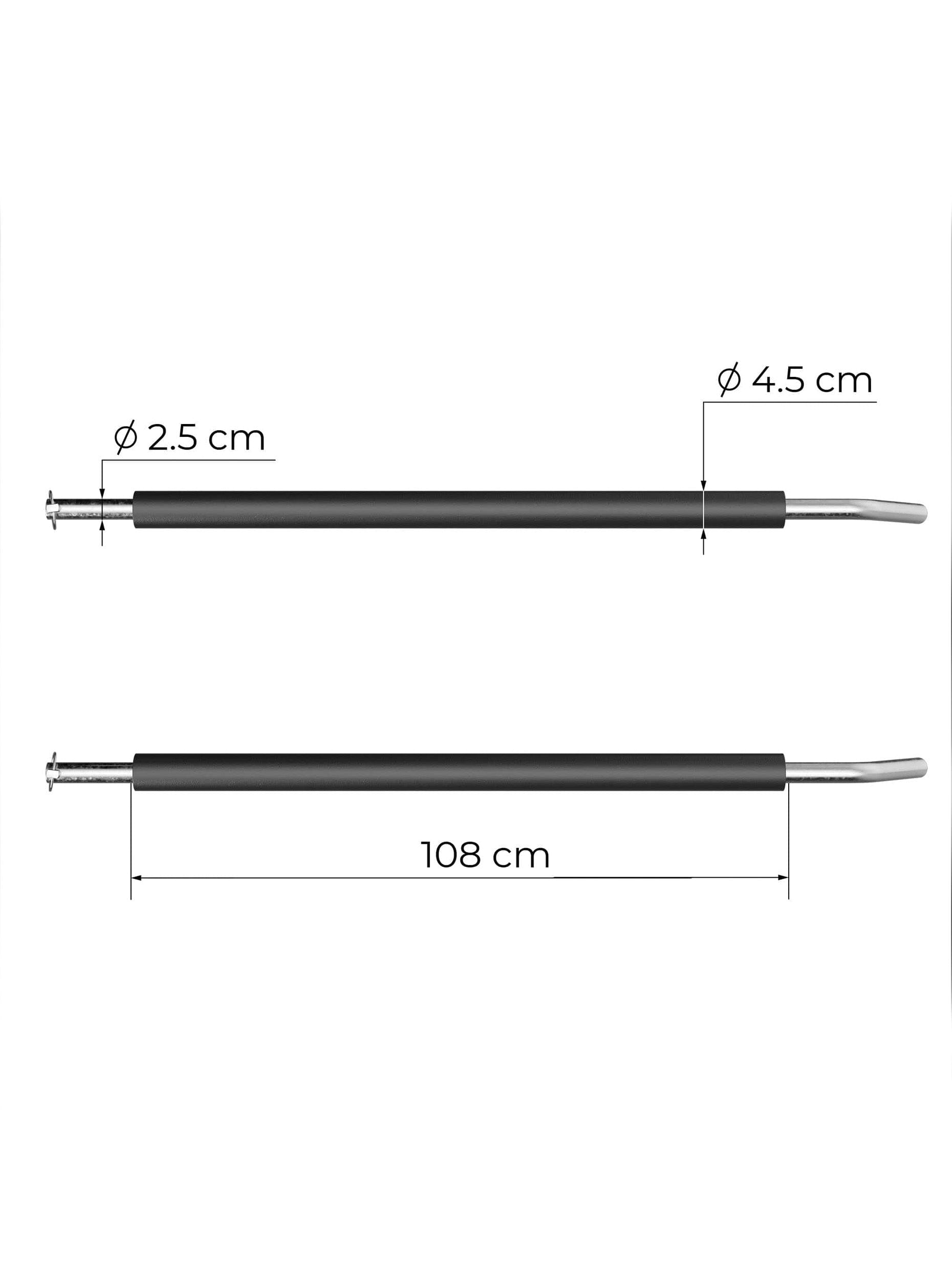 Pin-and-Pipe-Safety Zubehör: Ø 45 mm Stahlrohre mit 3 mm Stärke | Angewinkelte Griffe | Paarweise