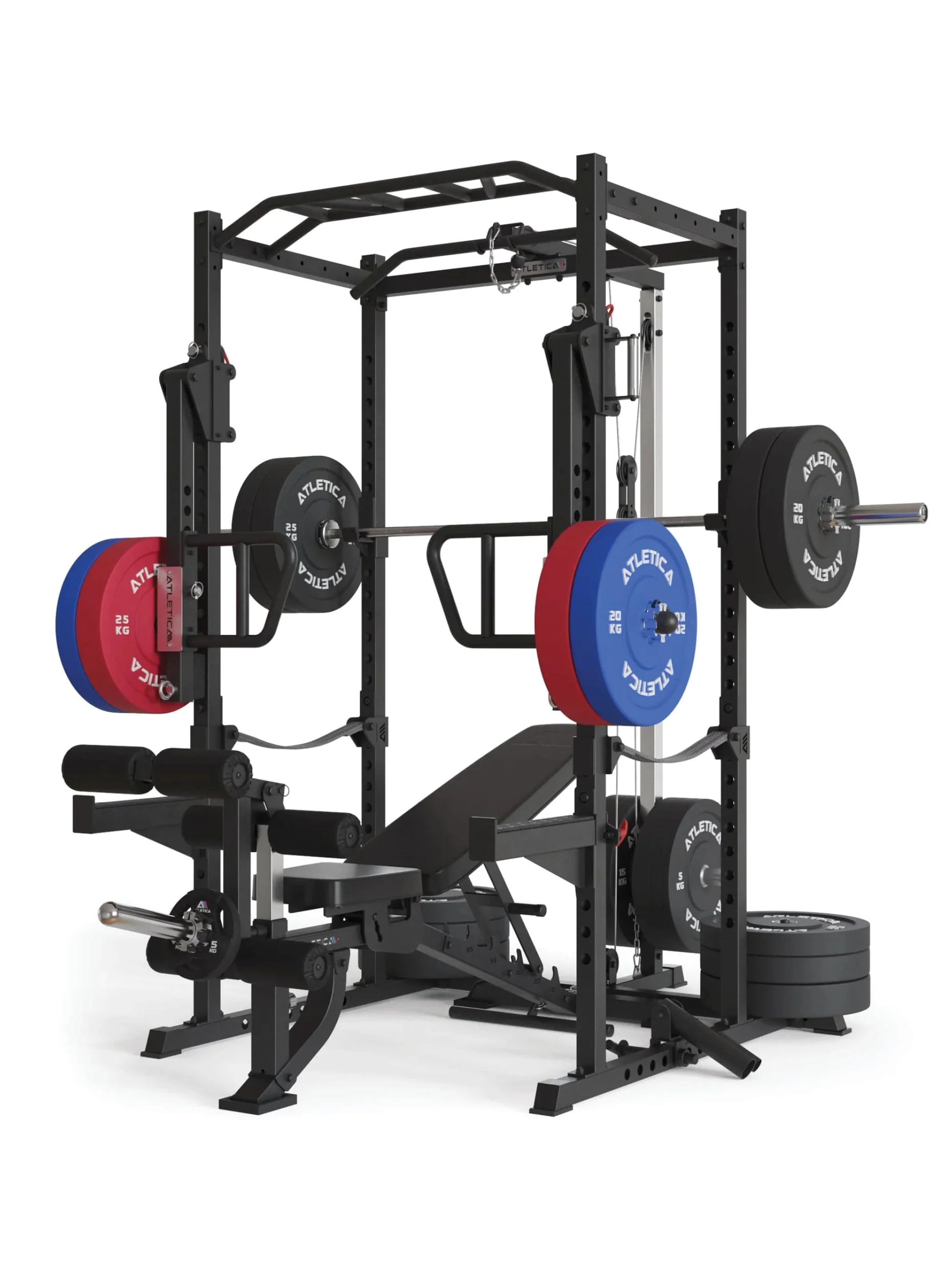Power Rack Boost R5 Serie: für Übungen wie Bankdrücken, Kniebeugen, Belt Squat Training, Schulterdrücken, Deadlifts, #size_195-cm