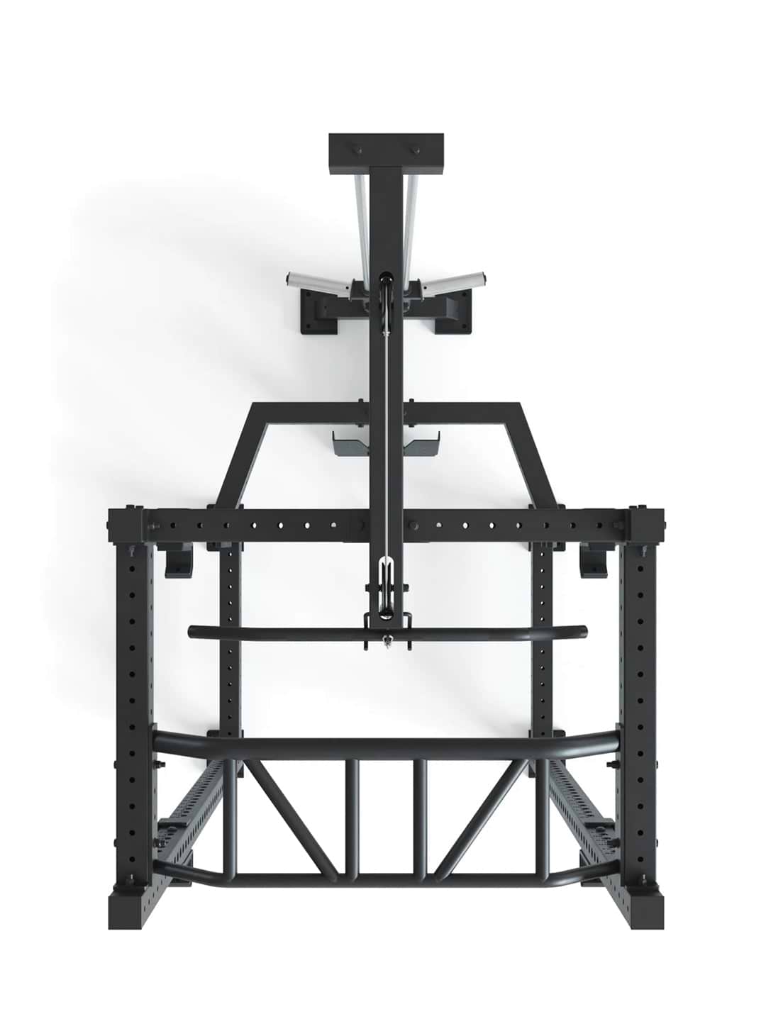 Full Squat Rack R8-BlackHawk: Multi-Grip Bar, 4 J-Hooks