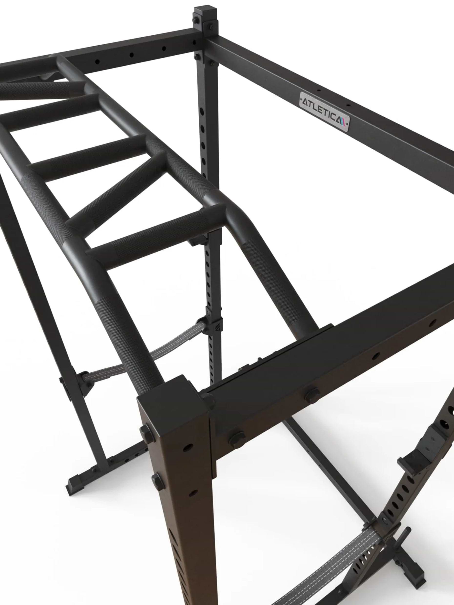 R5 Base Käfig Power Rack: Basiskäfig für Grundübungen, Multi-Grip Pull-Up Bar, Pin-and-Pipe-Safeties, J-Hooks und Gewichts-Pins, ideal für Fitnesstraining mit Hantelbank und Gewichten, 