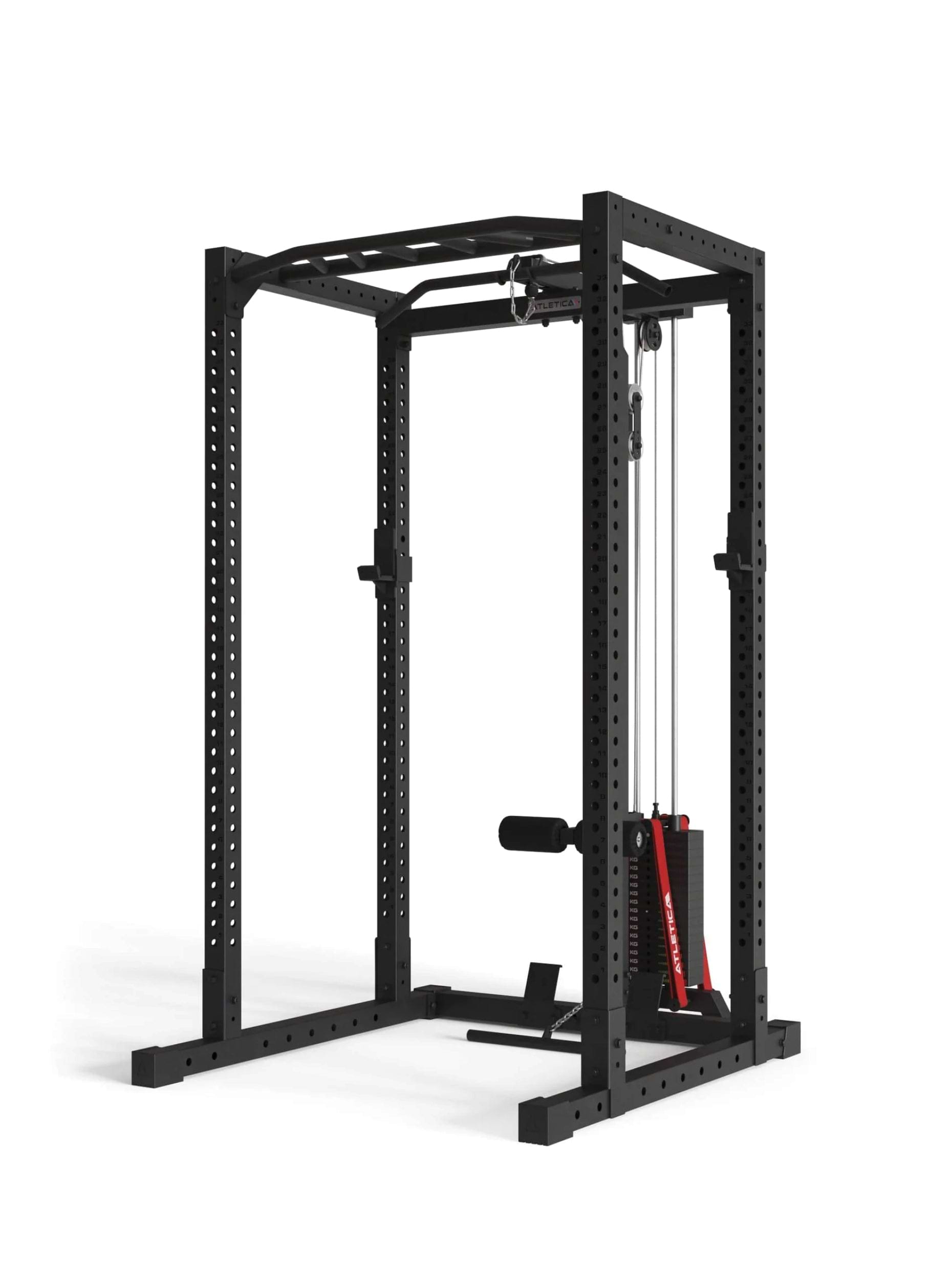 Squat Rack R7-Base Stack mit Latzug | Ruderstation | Jammer Arms | in zwei Höhen verfügbar 