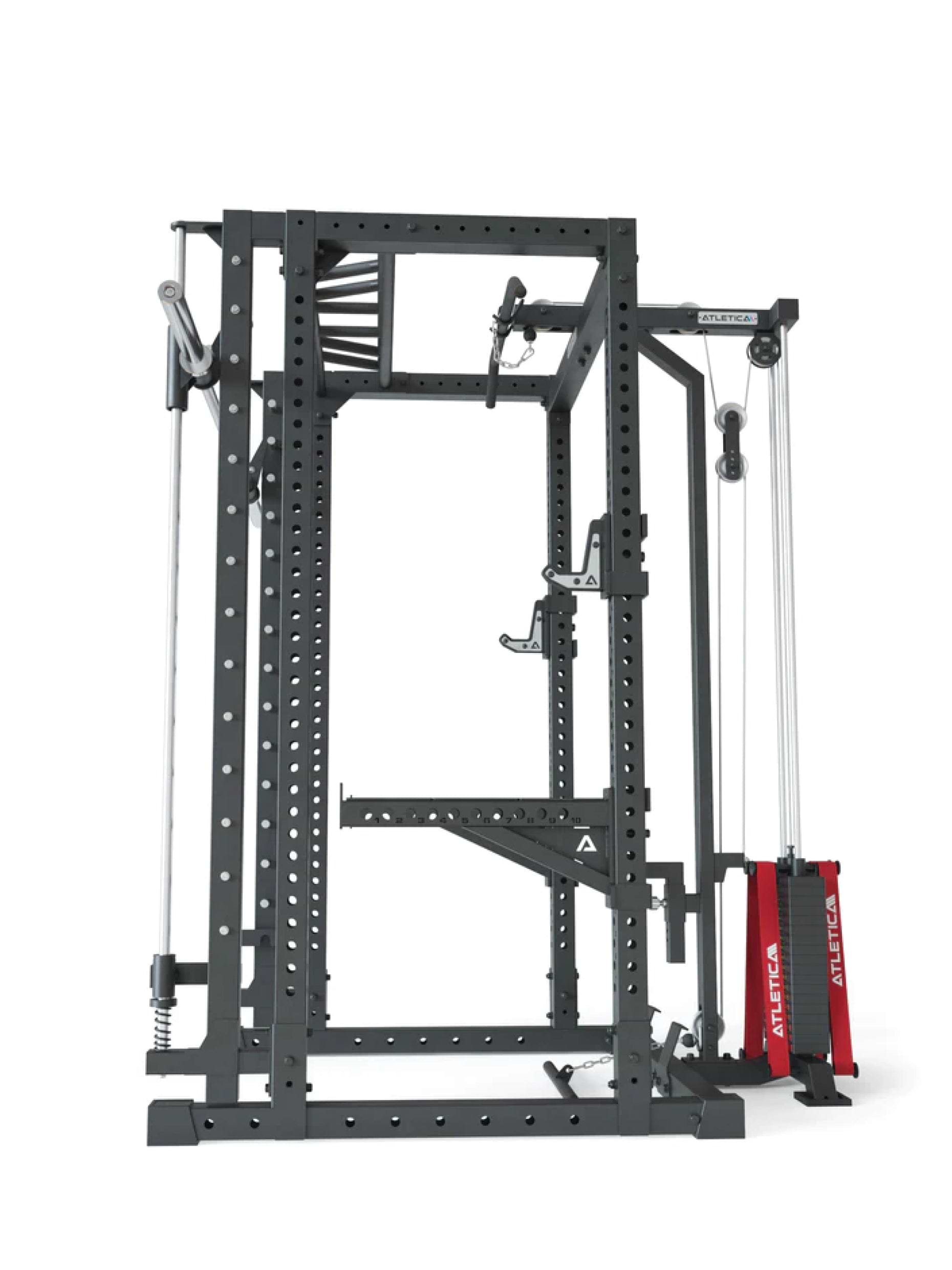 Power Rack R7-Daemon: Smith kann optional vorne oder hinten angebracht werden,