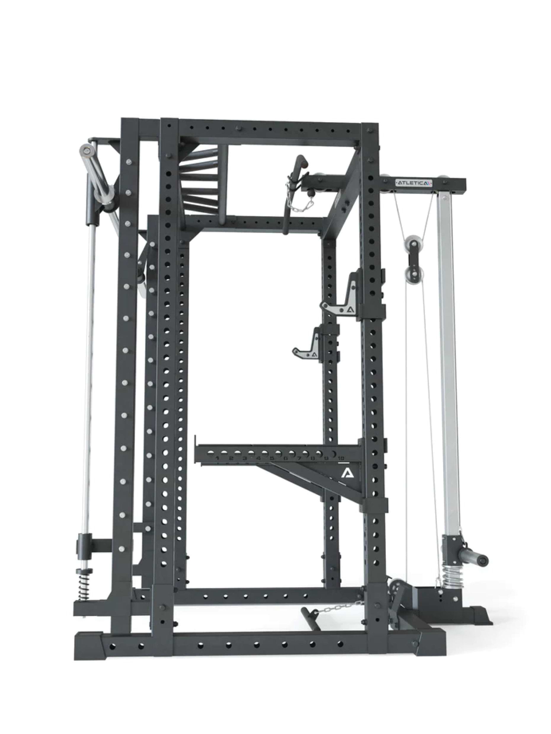 Power Rack R7-Forge: Latzug & Langhantel, 