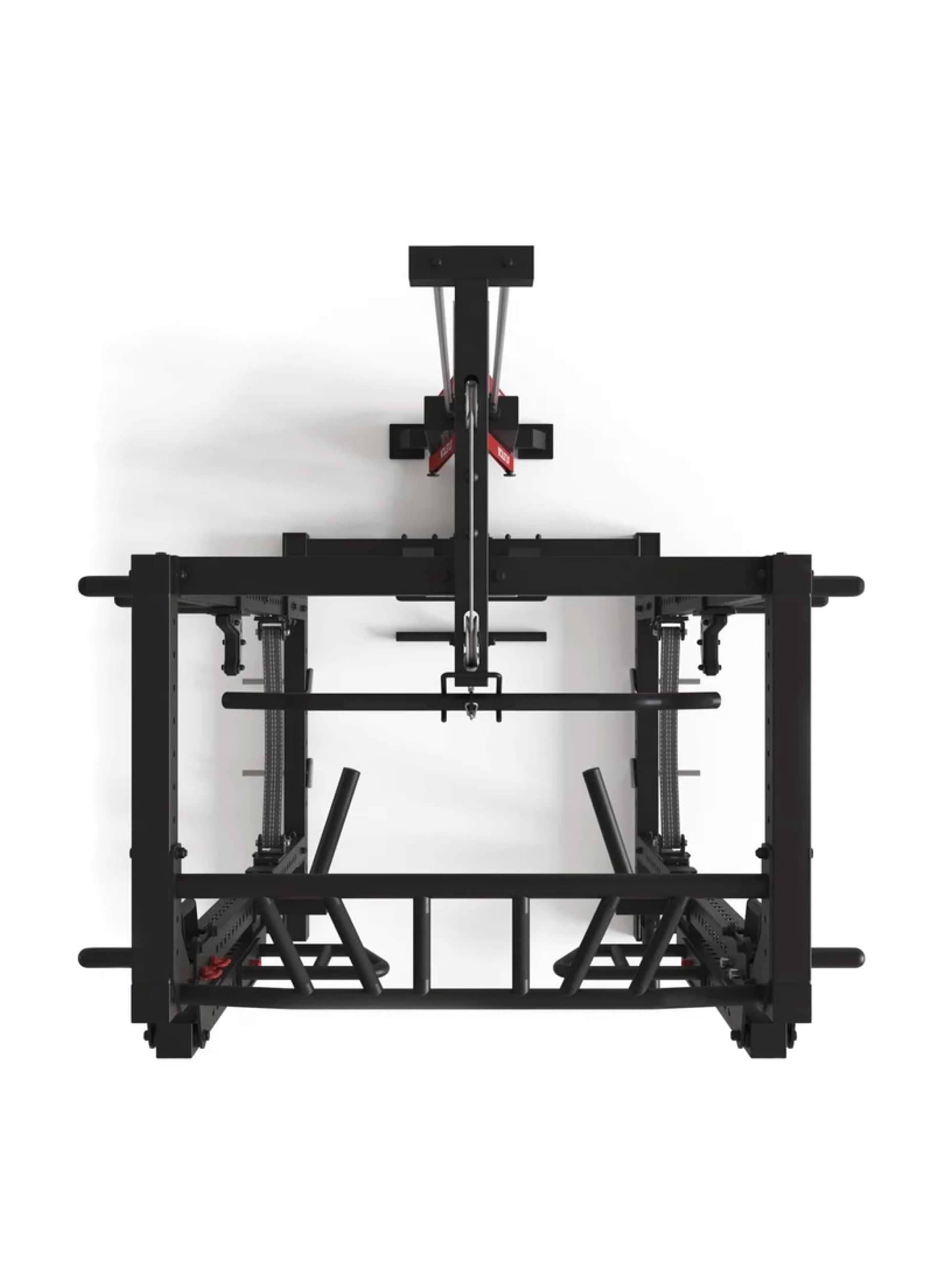 Power Rack R7-Helix: mit Latzug & Jammer Arms, Safety Straps, J-Hooks, Dip & Pull-Up Bar, Landmine,