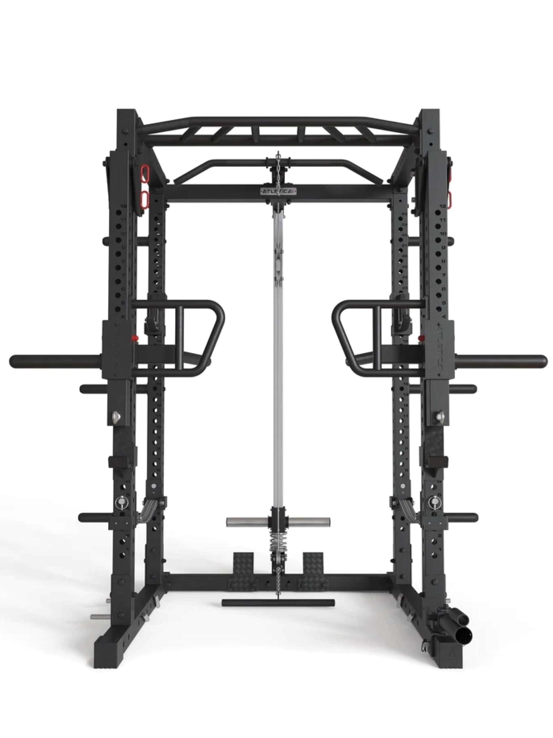 Squat Rack R7-Raiden: mit Kabelzug | Jammer Arms | Safety Straps | Multi-Grip Klimmzugstange | Dip Station | J-Hooks, Weight Pins, Landmine | in zwei Höhen verfügbar,